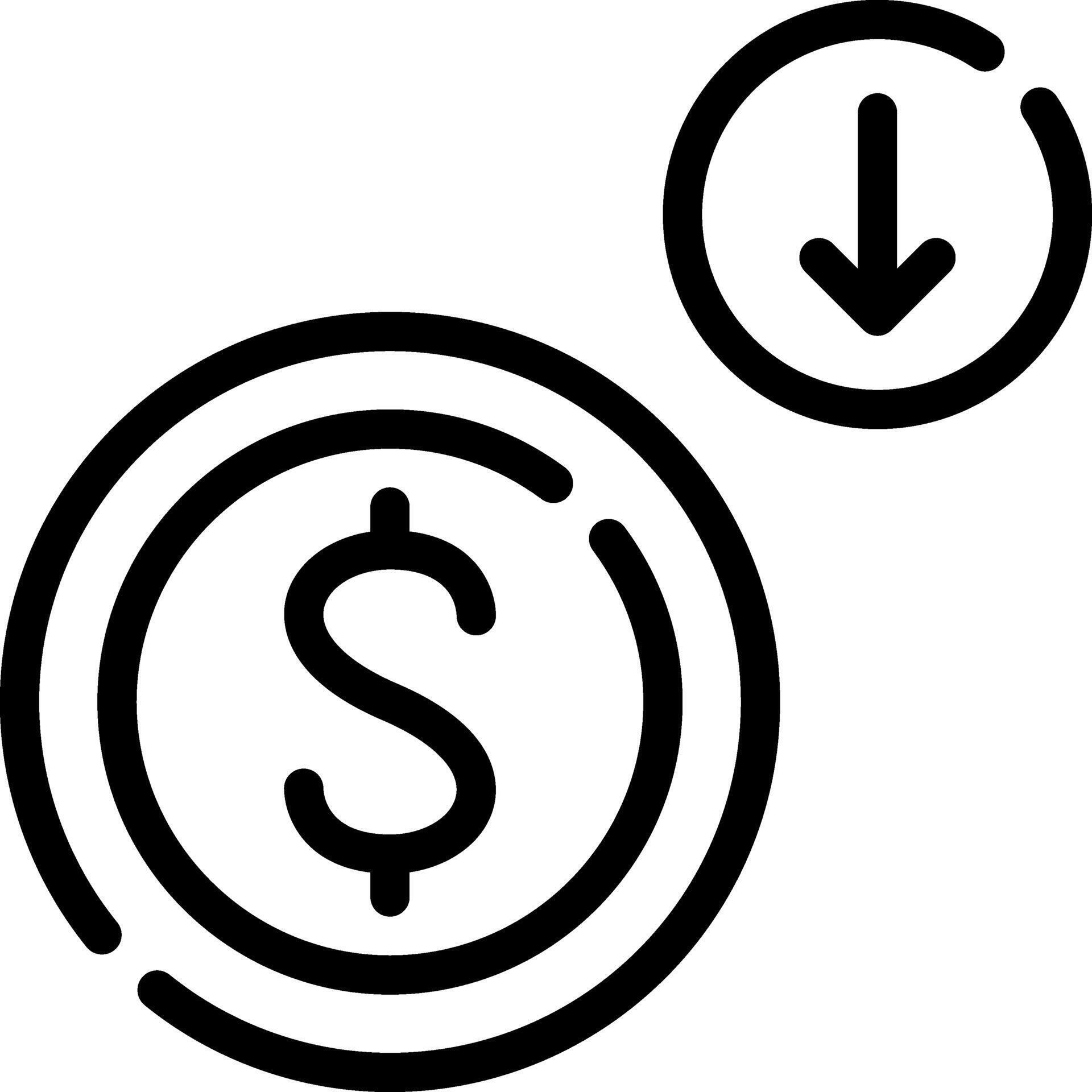 decrease linear line icon 80298755 Vector Art at Vecteezy