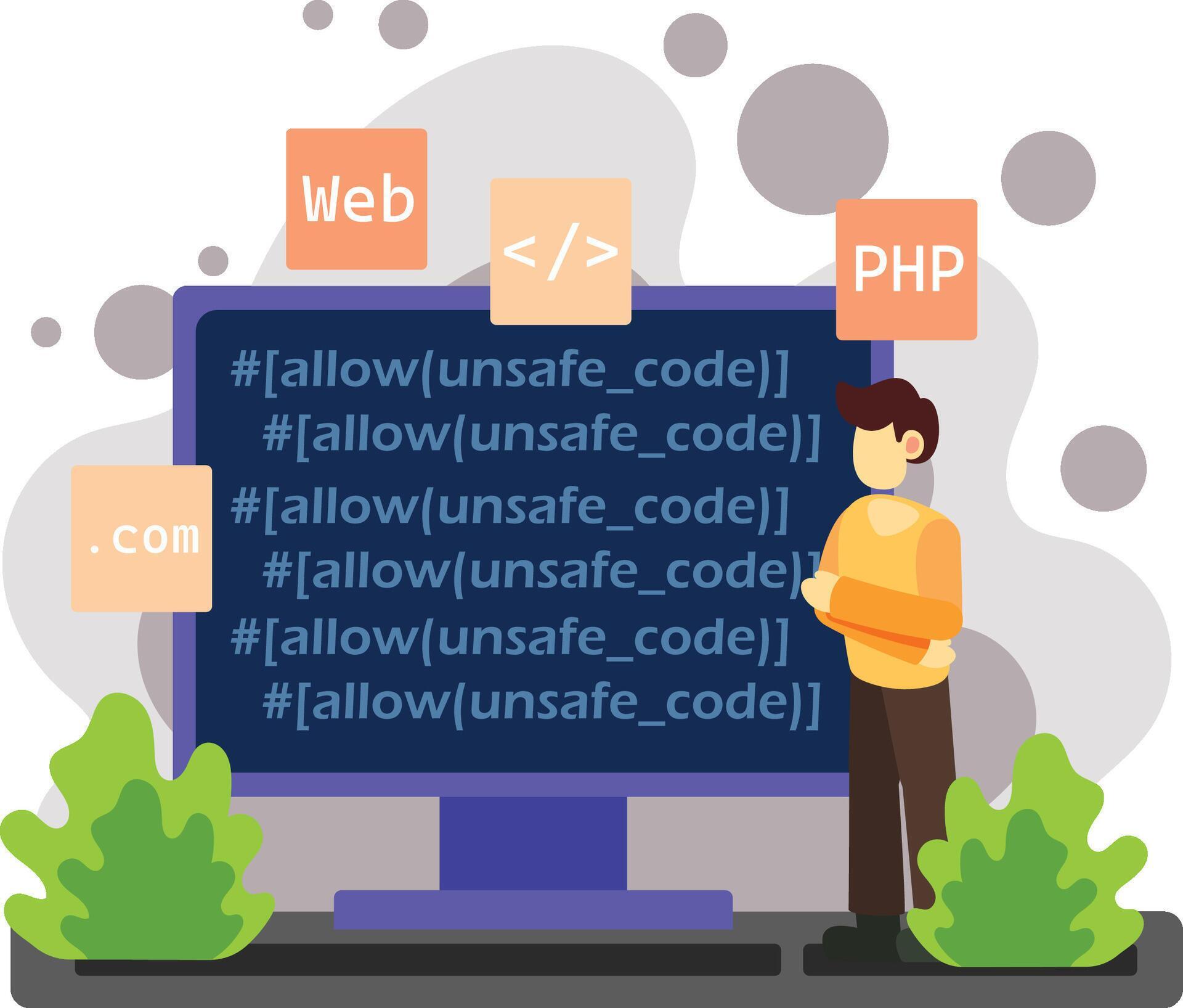Software coding and web development illustration 80361193 Vector Art at ...