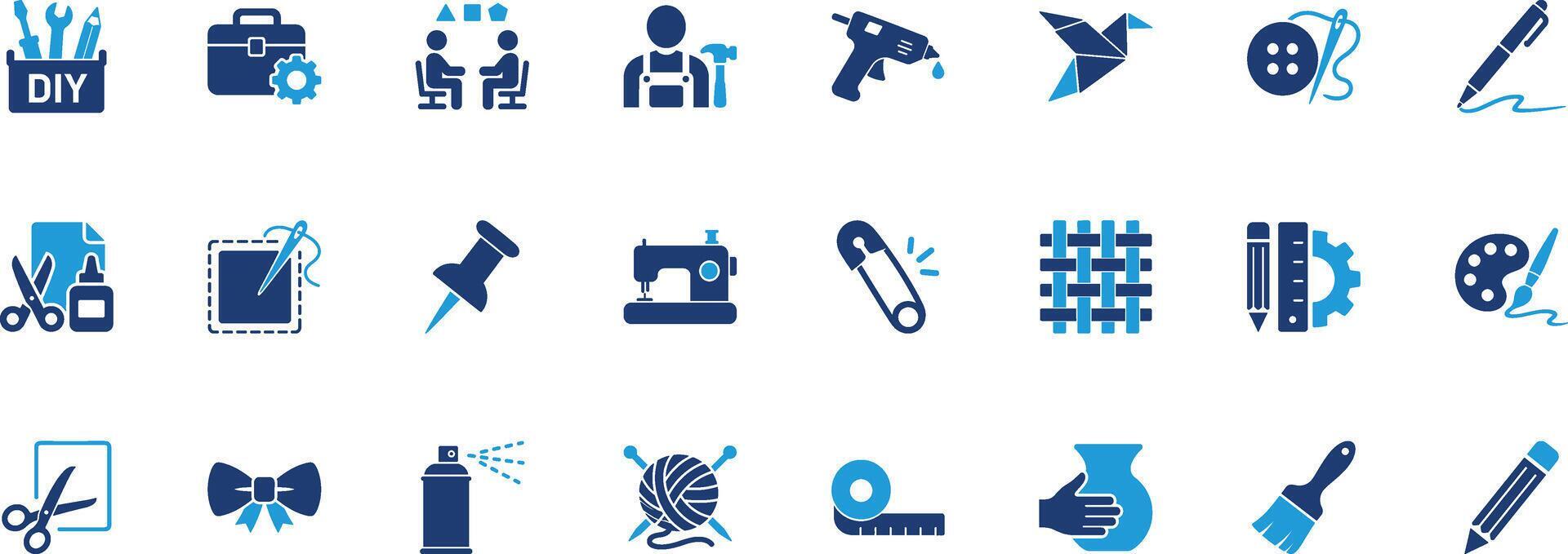 Crafting Solid Icon Set 80451090 Vector Art at Vecteezy