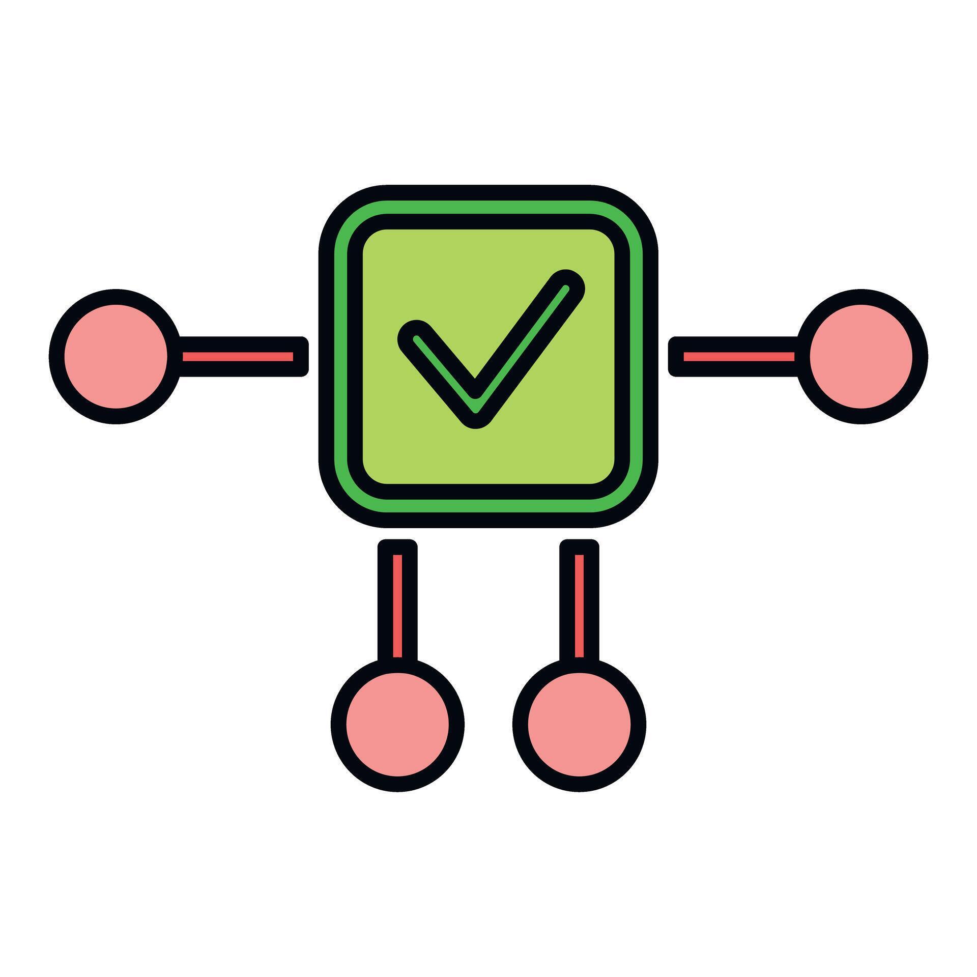 Completion Vector Connecting elements showing task completion process checkbox 80494236 ...
