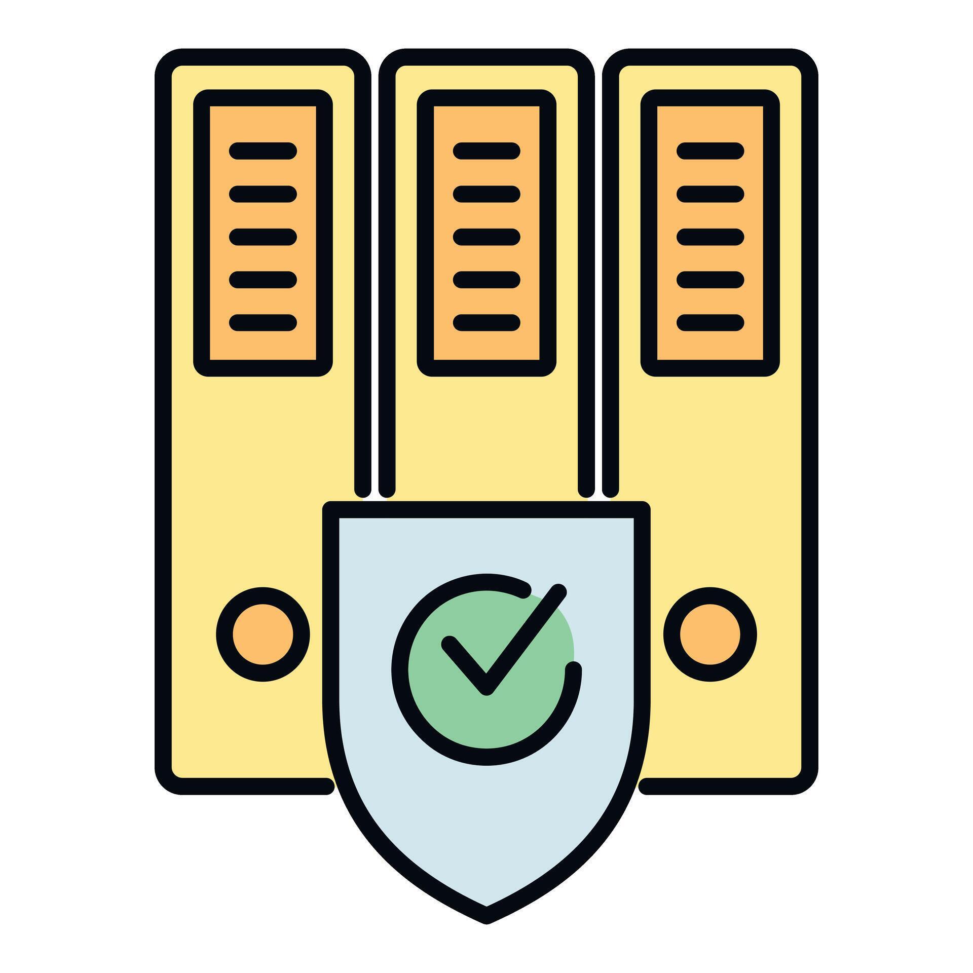 Data protection database shield cloud computing servers 80497153 Vector ...