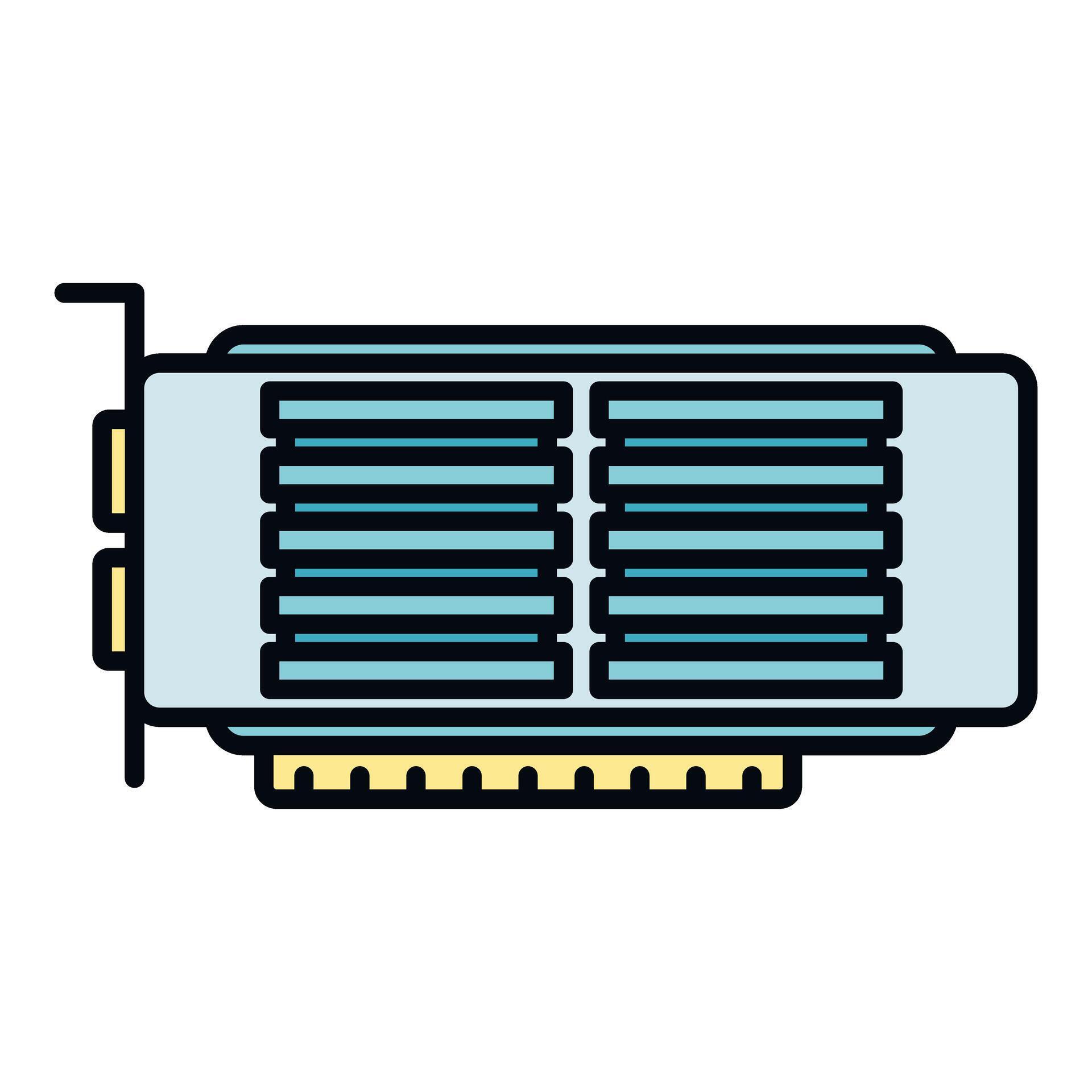 Computer graphic processing unit hardware flat icon 80497927 Vector Art ...