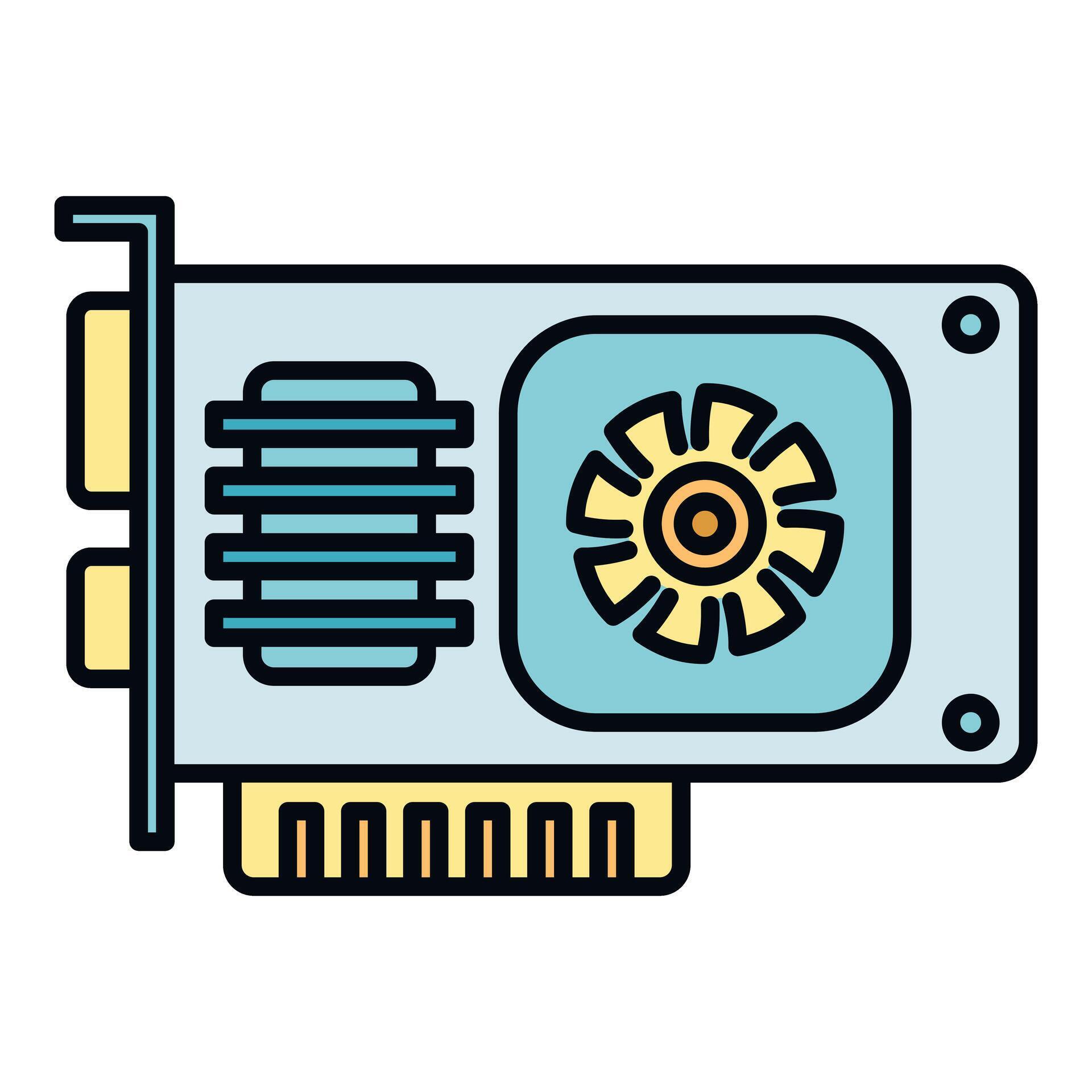 Graphics card processing unit computer hardware component icon 80497939 ...