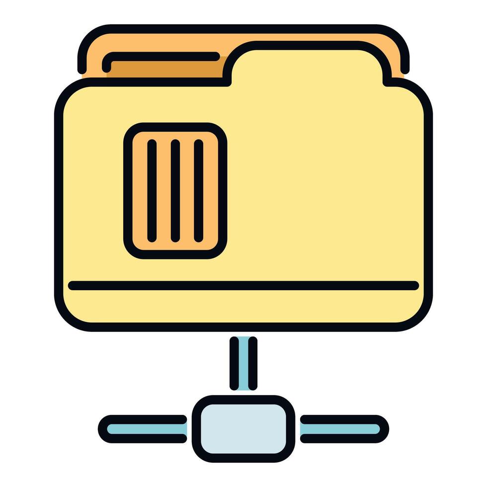 Shared folder icon representing data network collaboration 80501382 ...