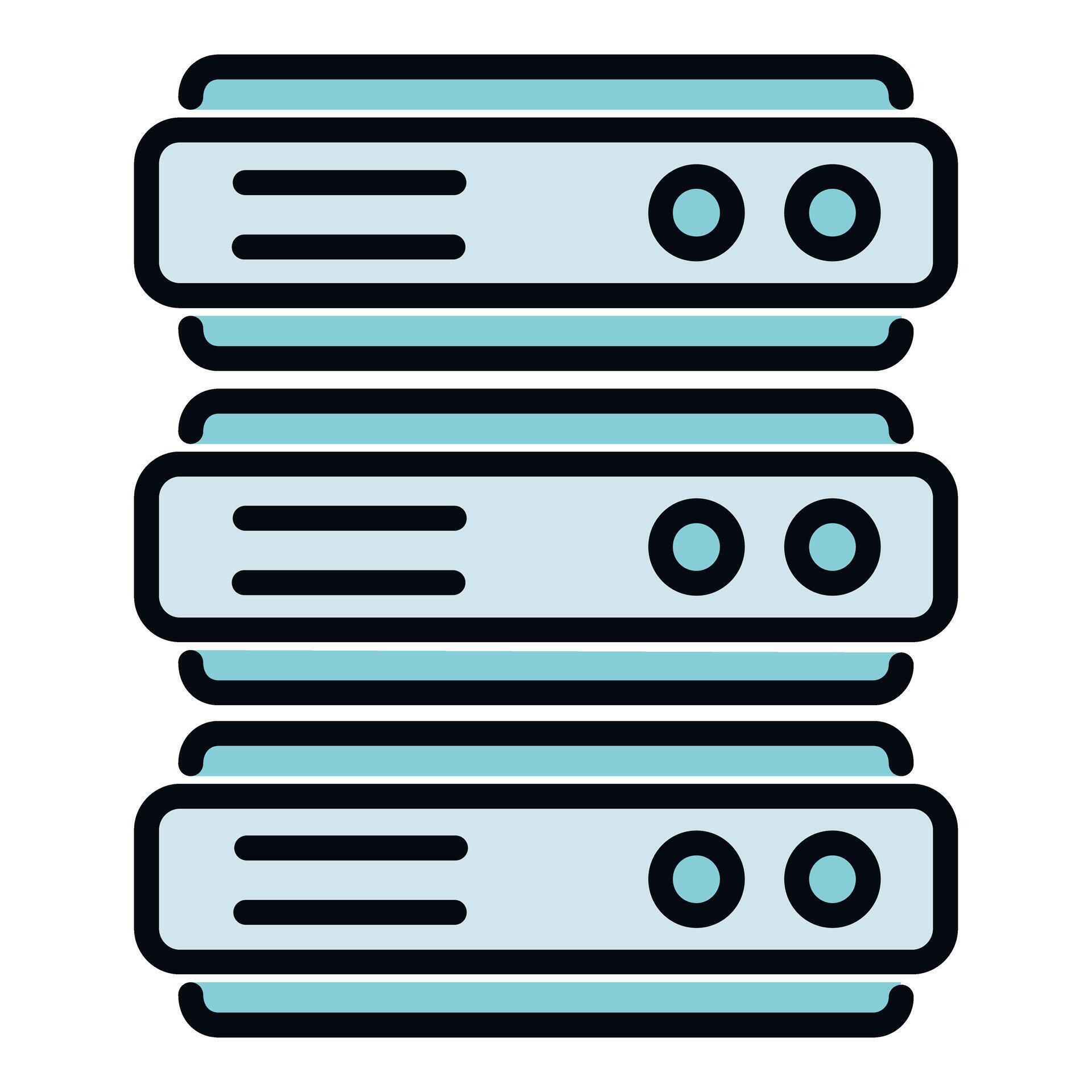 Data center server rack icon hosting computing network 80501392 Vector ...