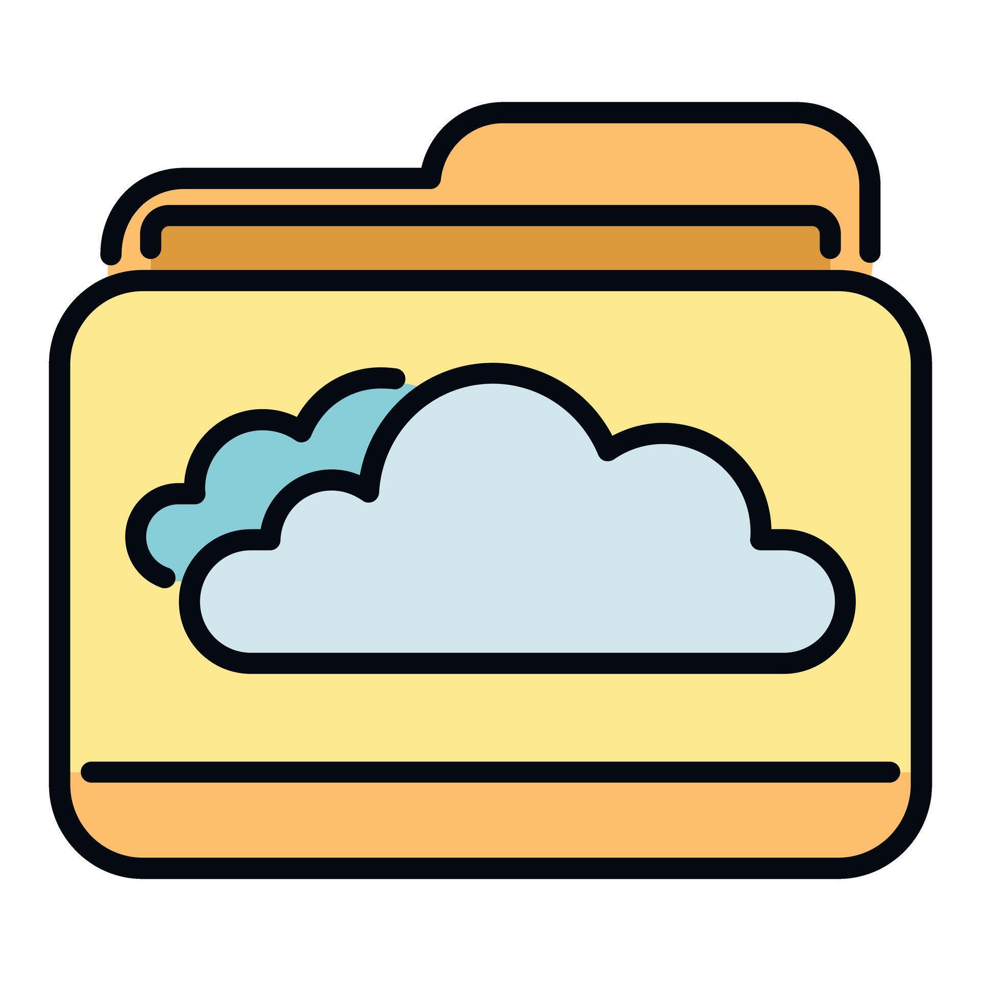 Cloud folder icon storing digital data information 80501408 Vector Art ...