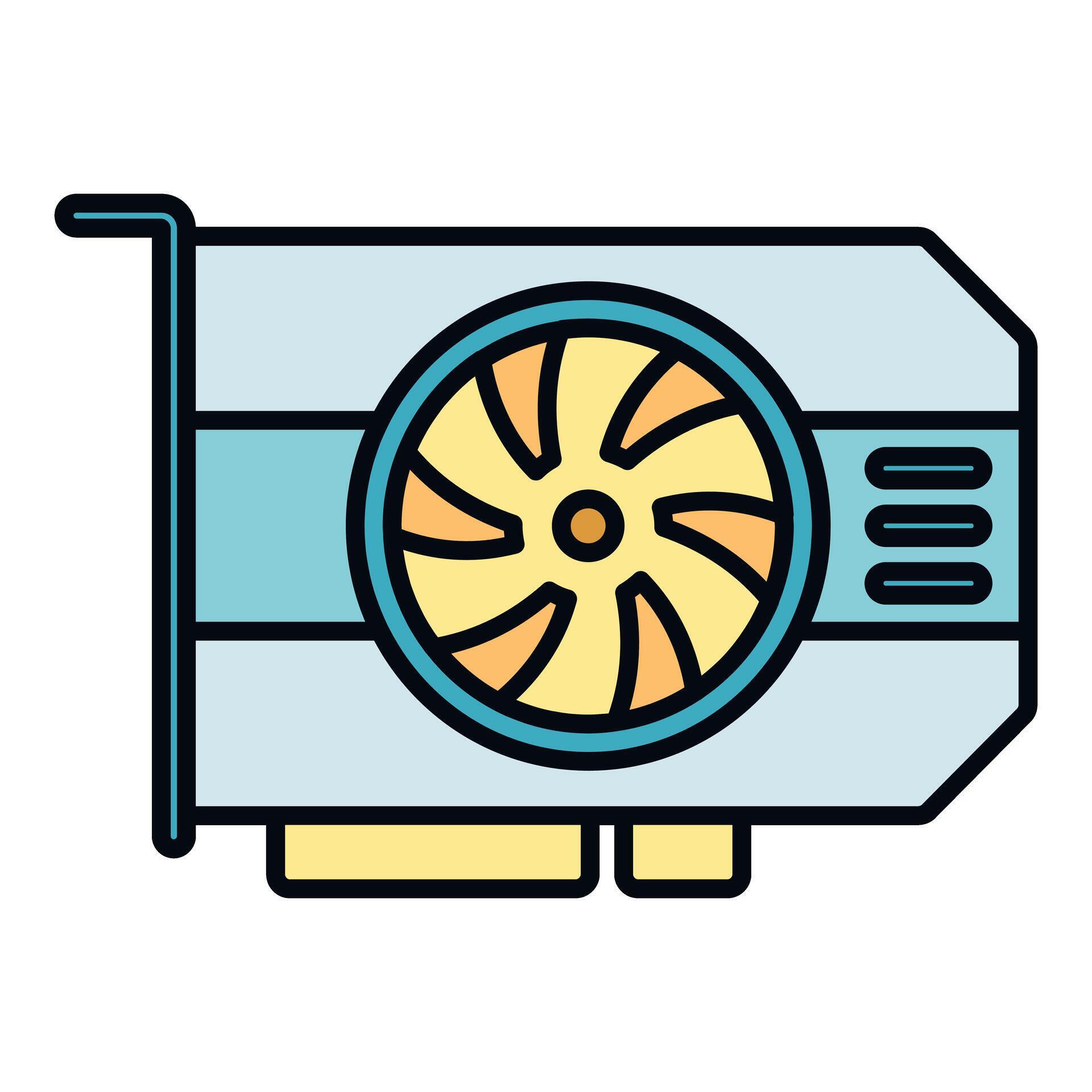 Graphics processing unit icon illustrating computer hardware 80502741 ...