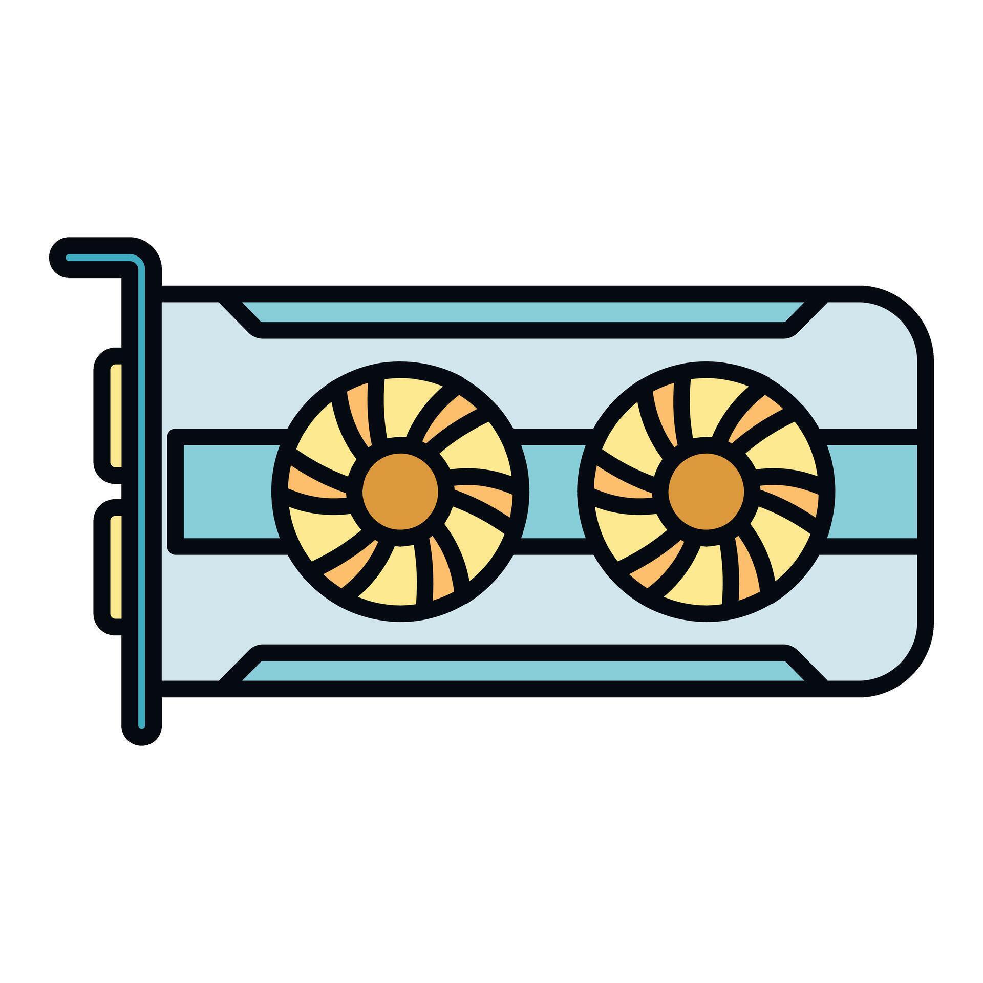 Simple Cartoon Gpu Gpu graphics processing unit flat illustration 80502749 Vector Art at ...