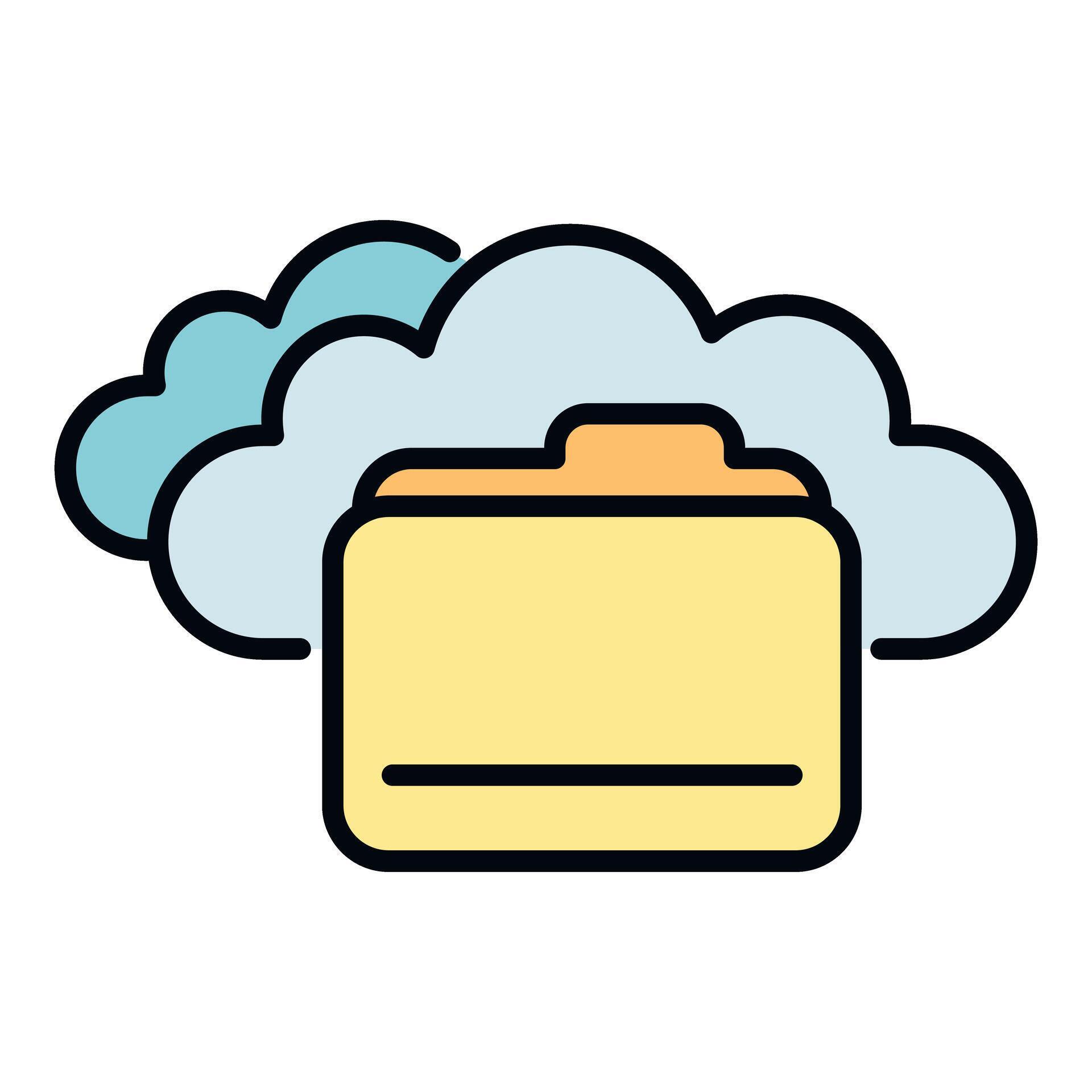 Cloud computing data storage folder icon illustrating backup 80504599 ...