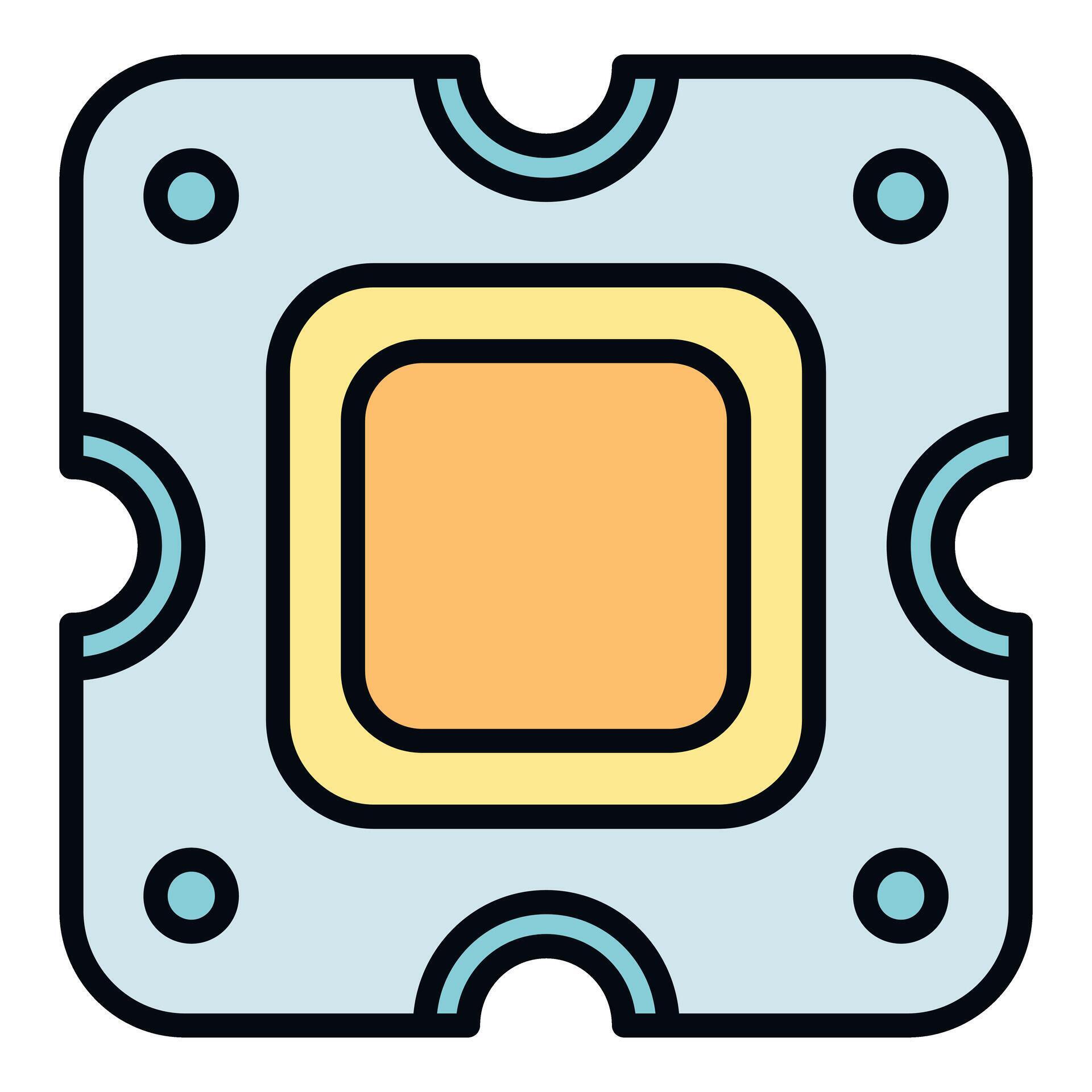 Computer processor icon representing digital technology and computing ...