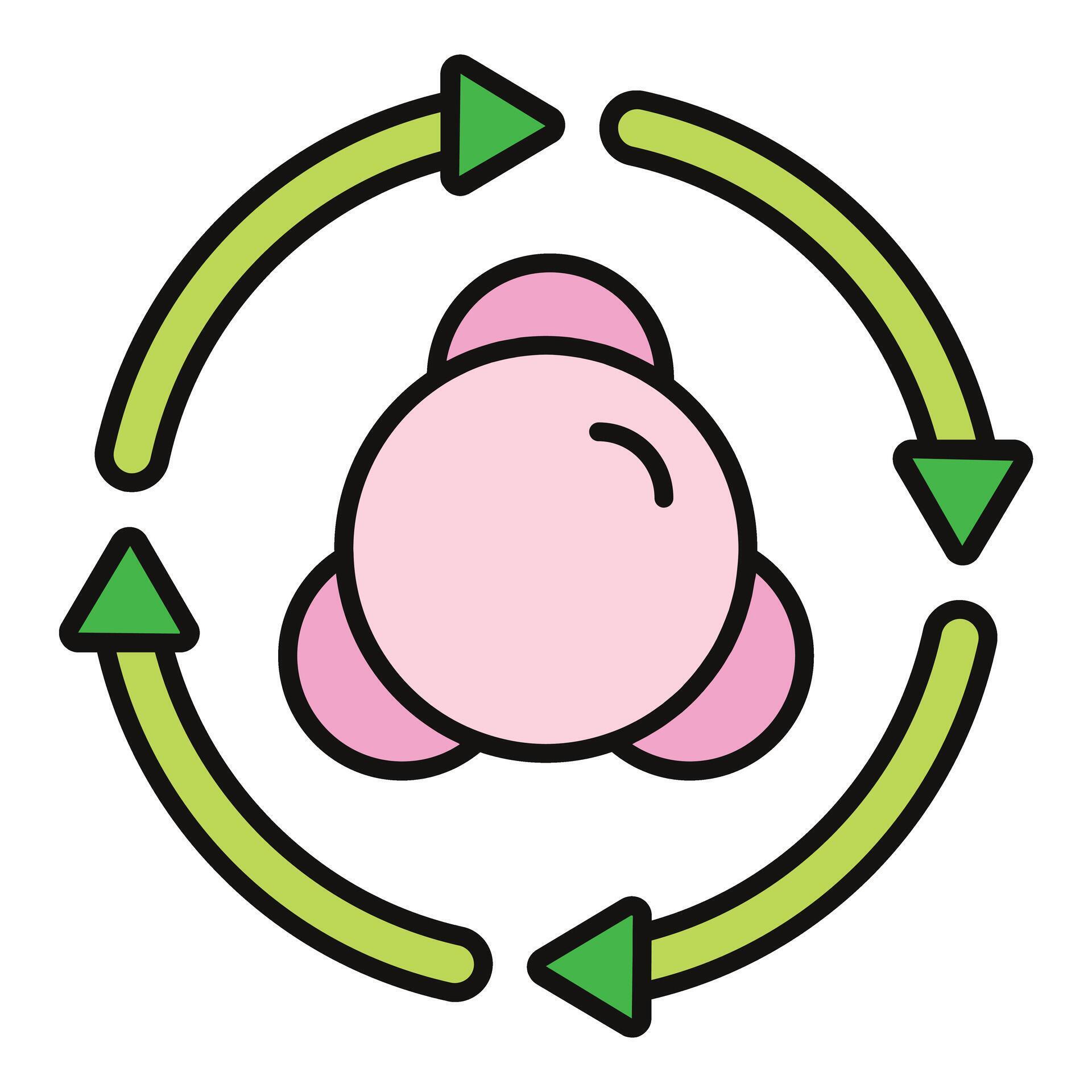 Molecule rotation in a cyclic processing loop 80514882 Vector Art at ...