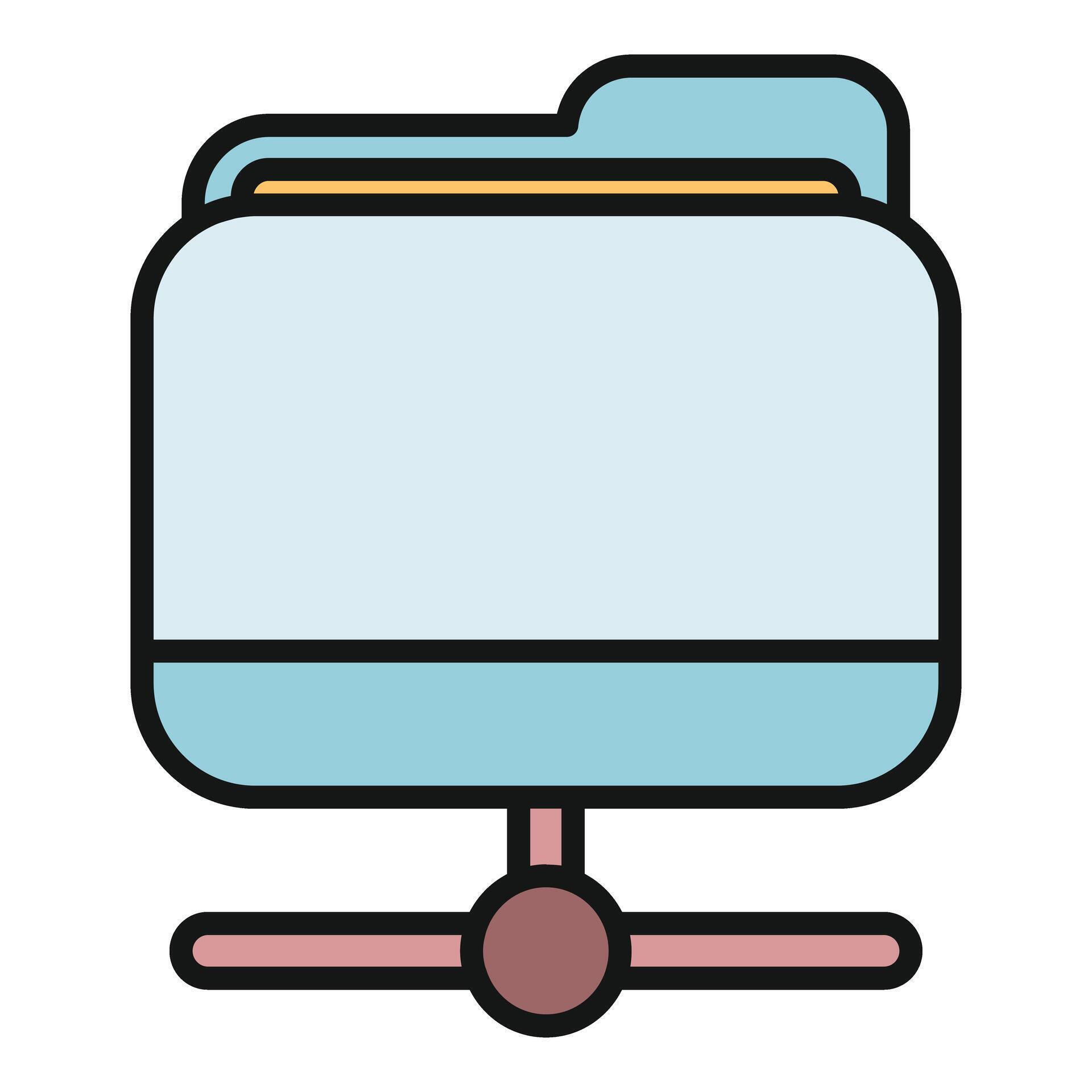Shared folder network connecting data storage icon 80515157 Vector Art ...