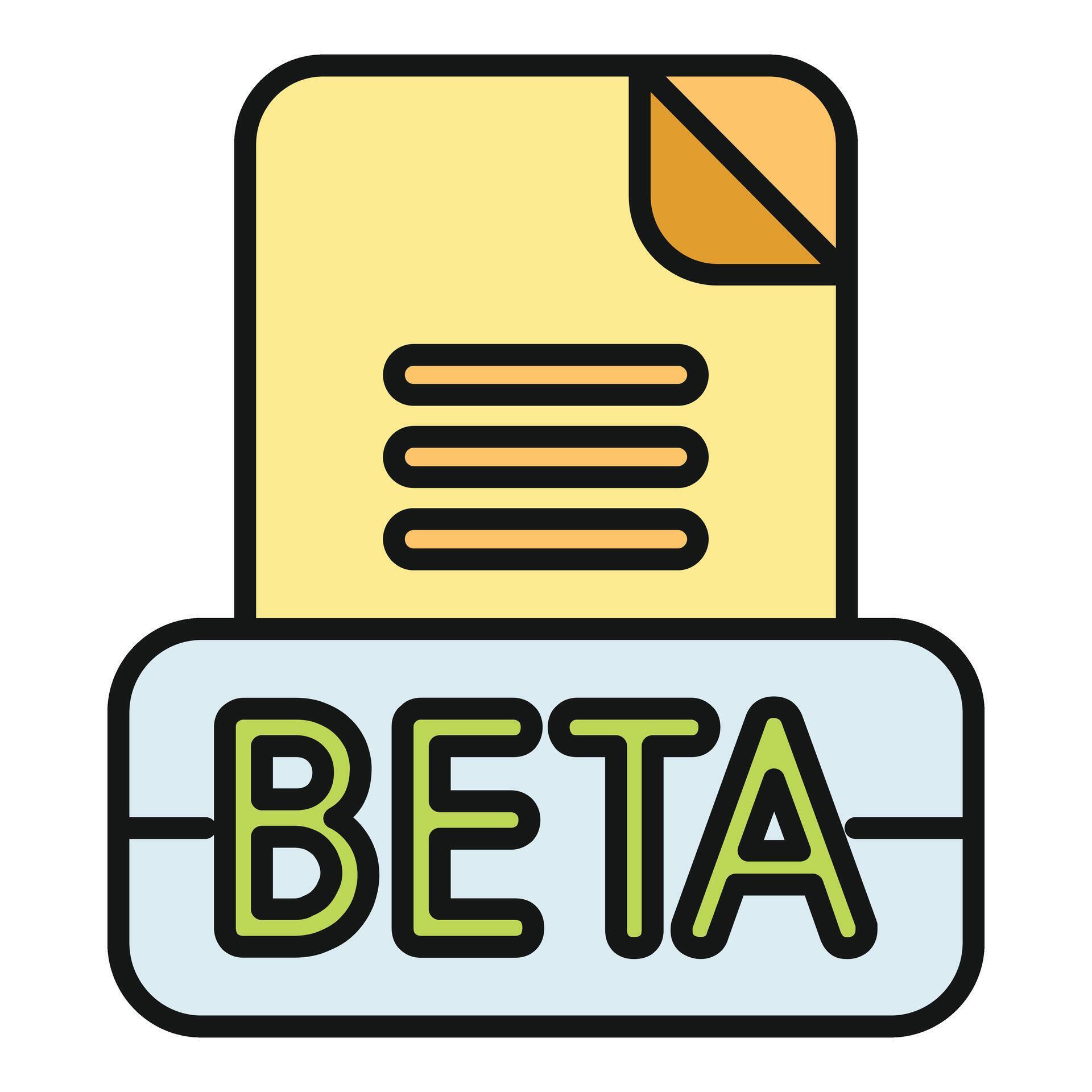 Beta version file icon for software development 80520740 Vector Art at ...