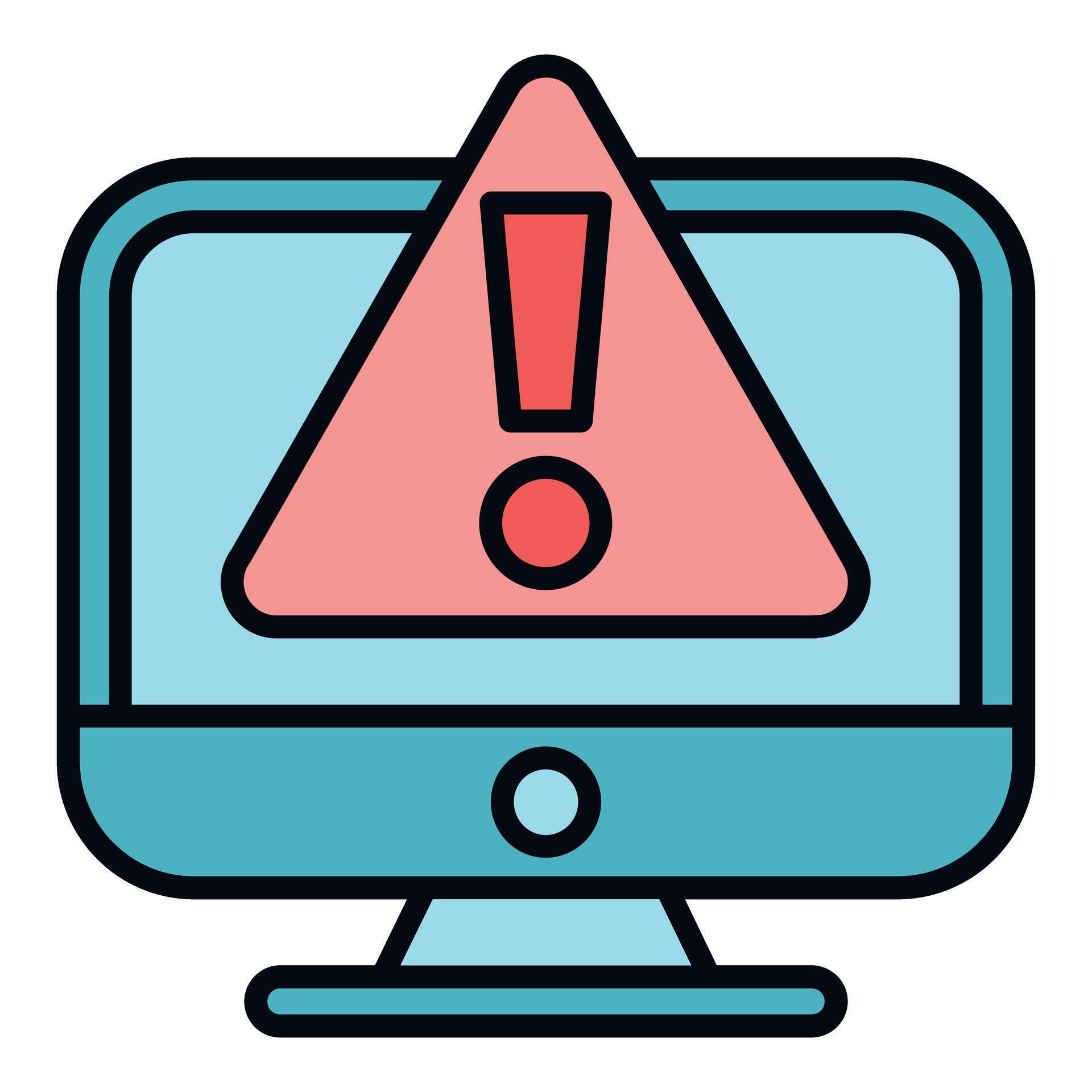 Computer screen showing alert error warning notification 80521778 ...