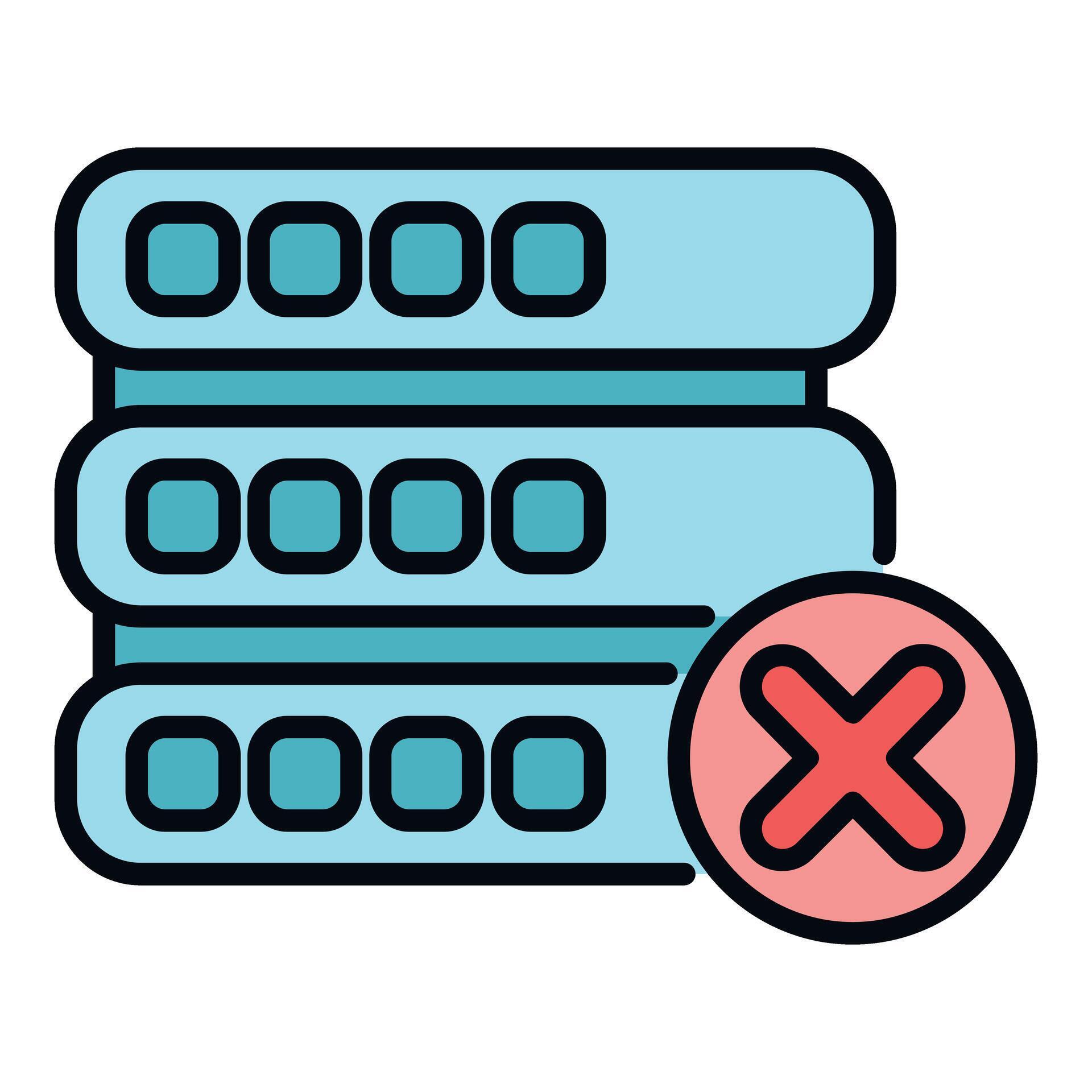 Server rack database error failure icon illustration 80521782 Vector ...
