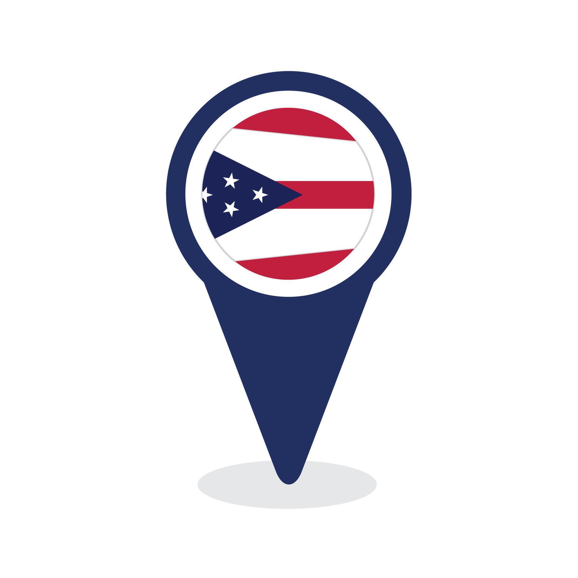 Map Pointer with Ohio flag 80580848 Vector Art at Vecteezy