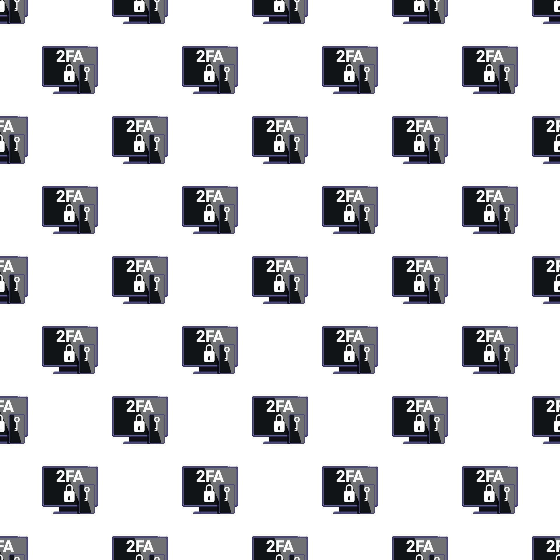 2fa Graphics 2fa two factor authentication seamless pattern protecting data 80629597 ...