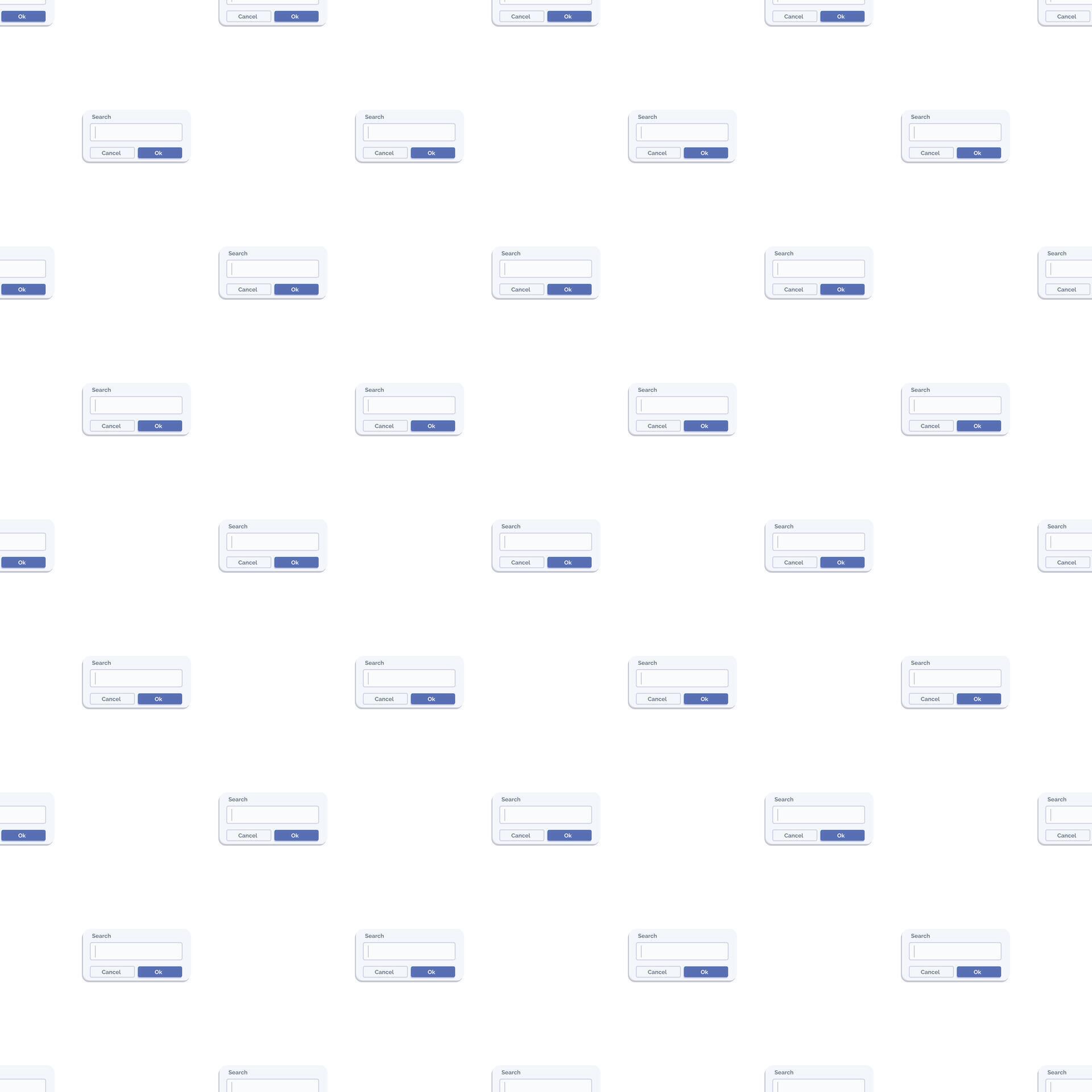 Repeating search dialog boxes forming user interface pattern 80629999 ...