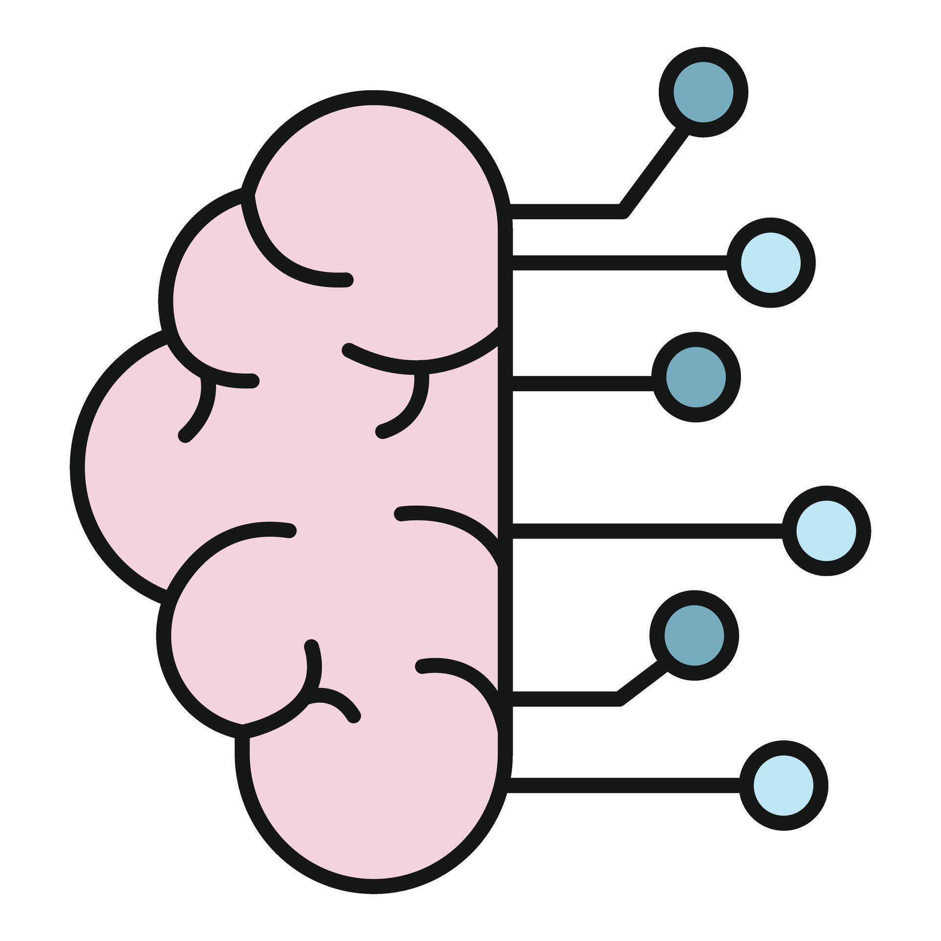 Human brain becoming artificial intelligence processing data 80632356 ...