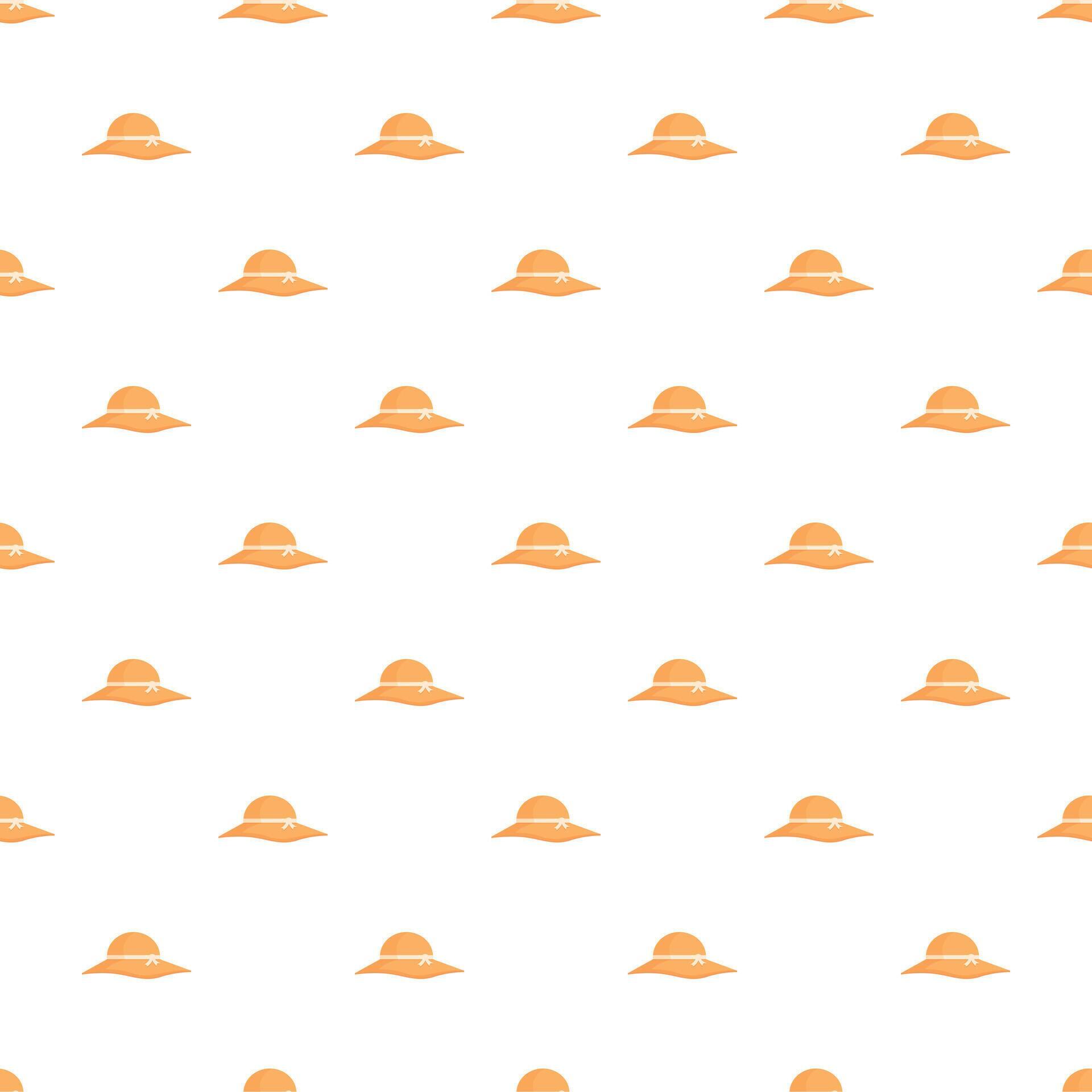 Summer straw hat seamless repeating pattern design 80656821 Vector Art ...