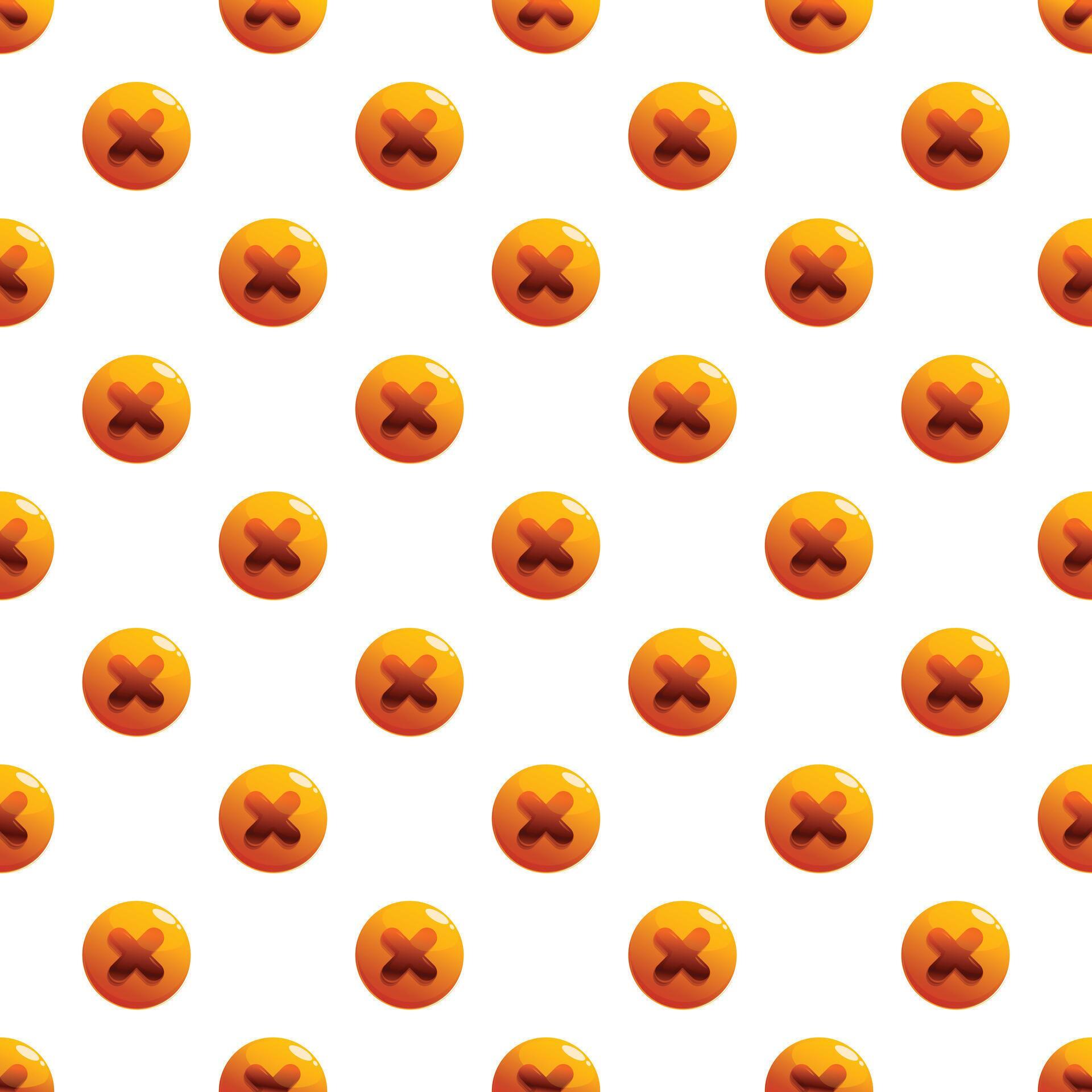 Repeating orange error x mark seamless pattern 80662890 Vector Art at ...
