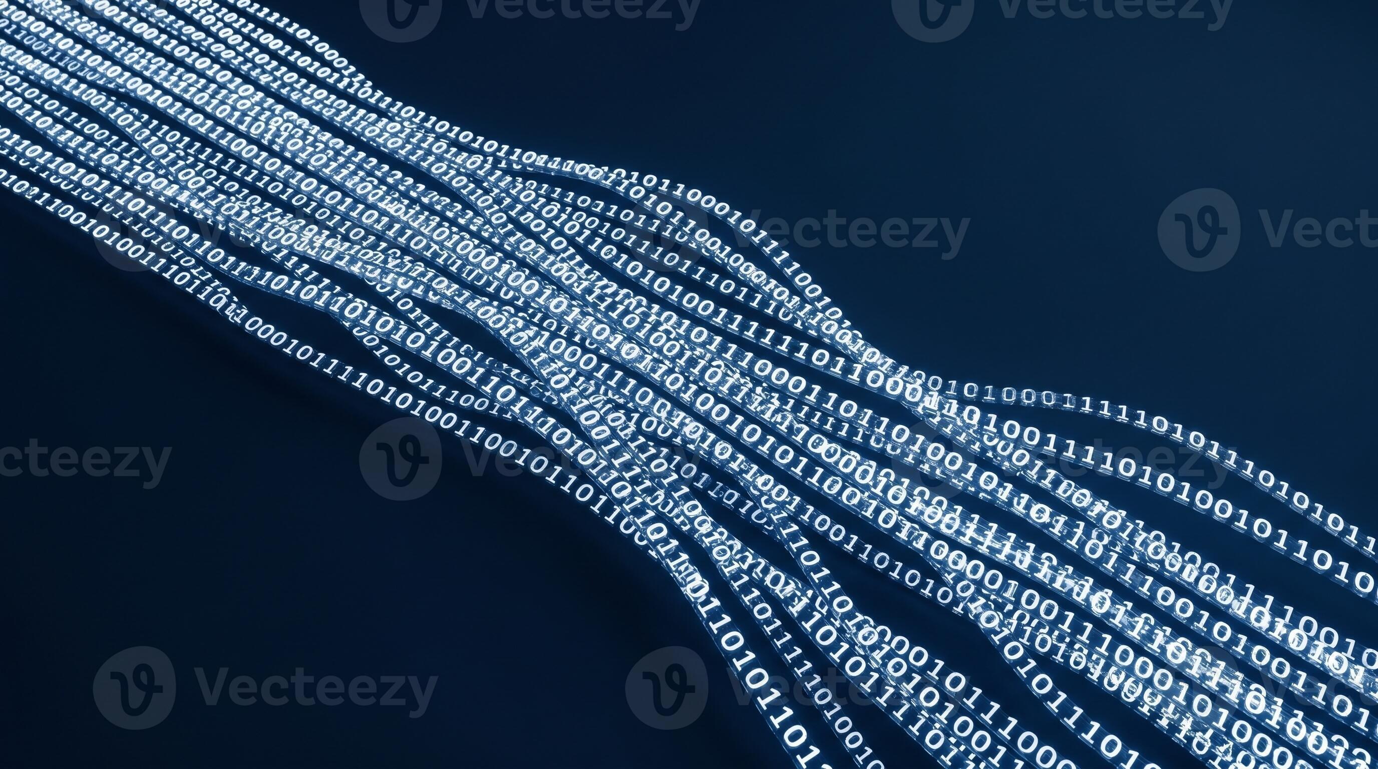Abstract binary code streaming and flowing for technology and computing ...