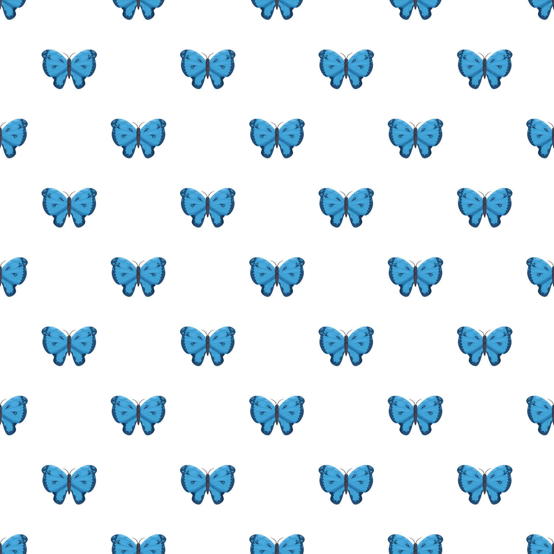 Blue butterfly pattern creating a seamless background 80708457 Vector ...