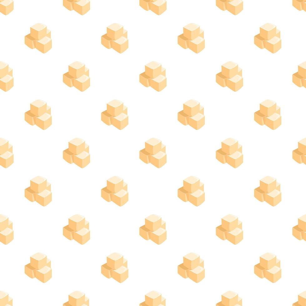 Simple Sugar Pattern Sugar cubes isometric pattern sweet white background 80708906 Vector ...