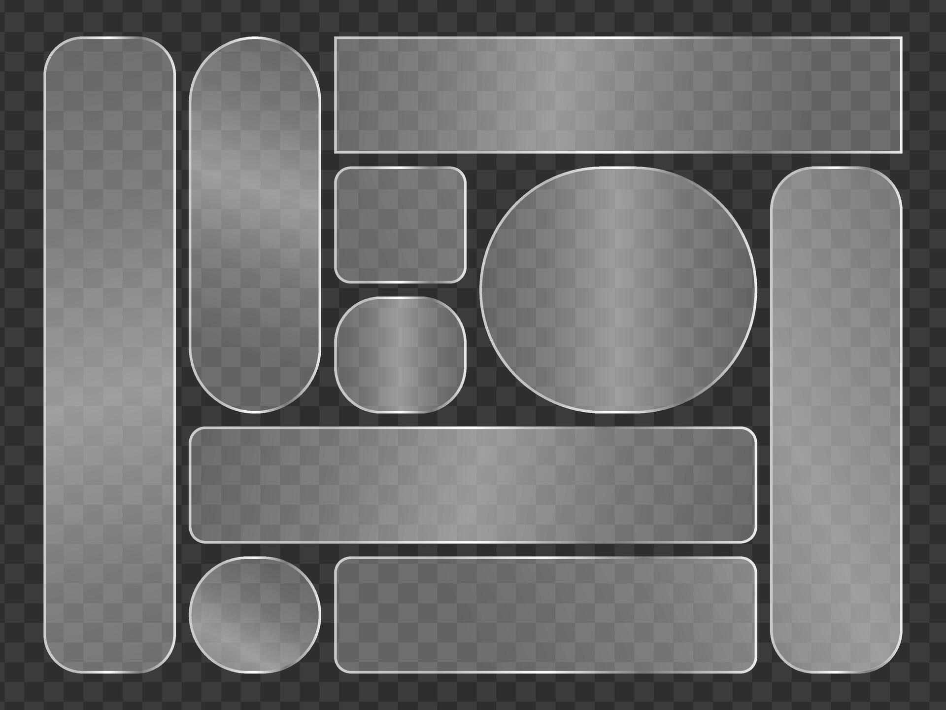 Modern Glassmorphism User Interface Elements Collection 80739439 Vector ...