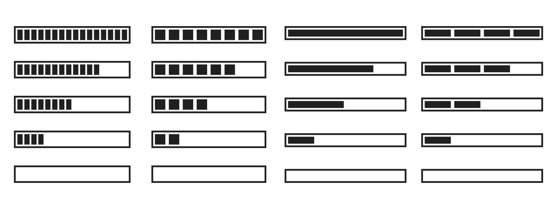Loading Bar UI Elements Set 80739510 Vector Art at Vecteezy