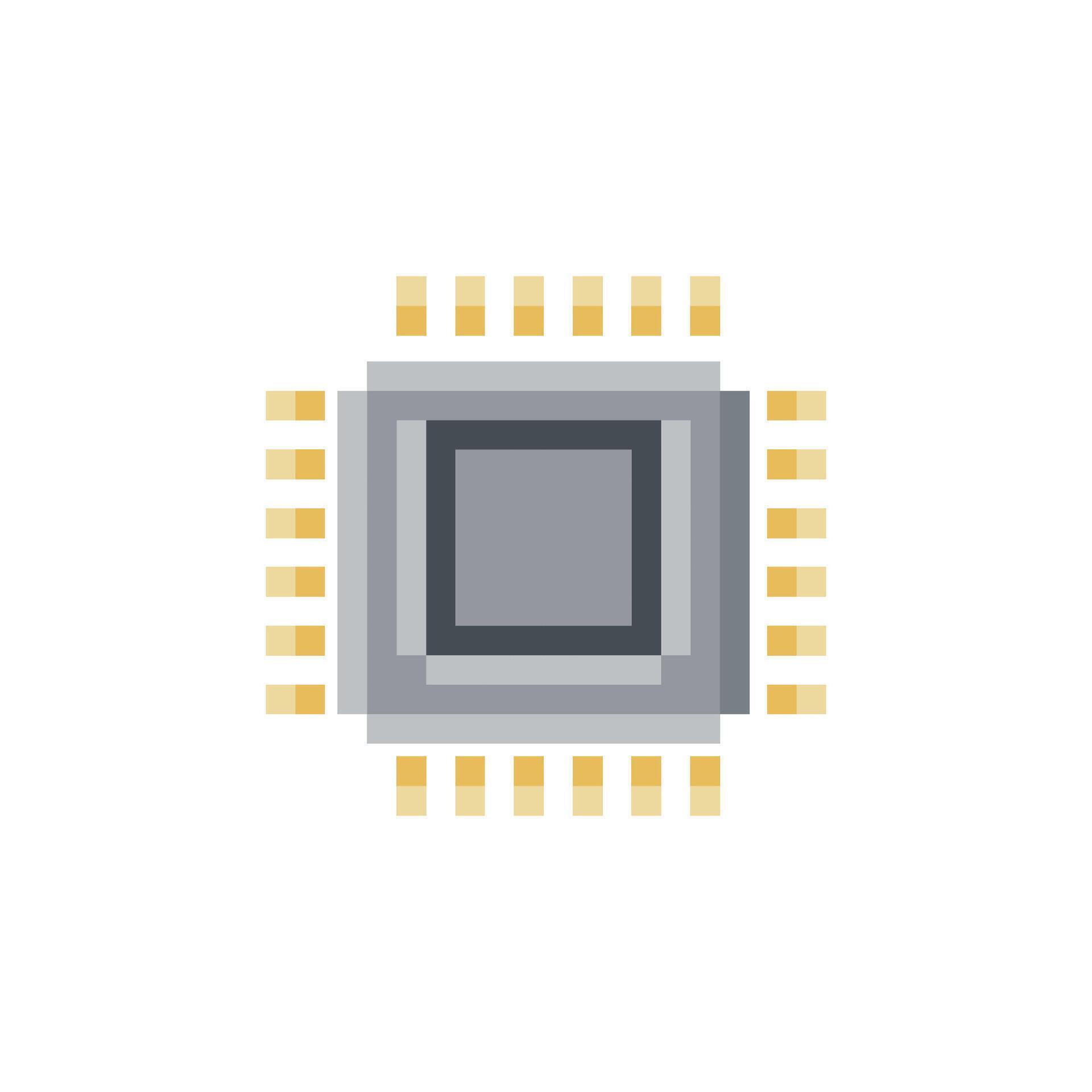 Pixel art computer processor cpu 80750171 Vector Art at Vecteezy
