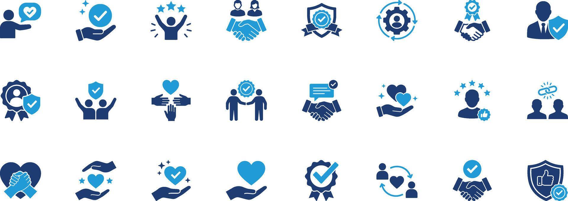 Trust Solid Glyph Icon Set 80913867 Vector Art at Vecteezy