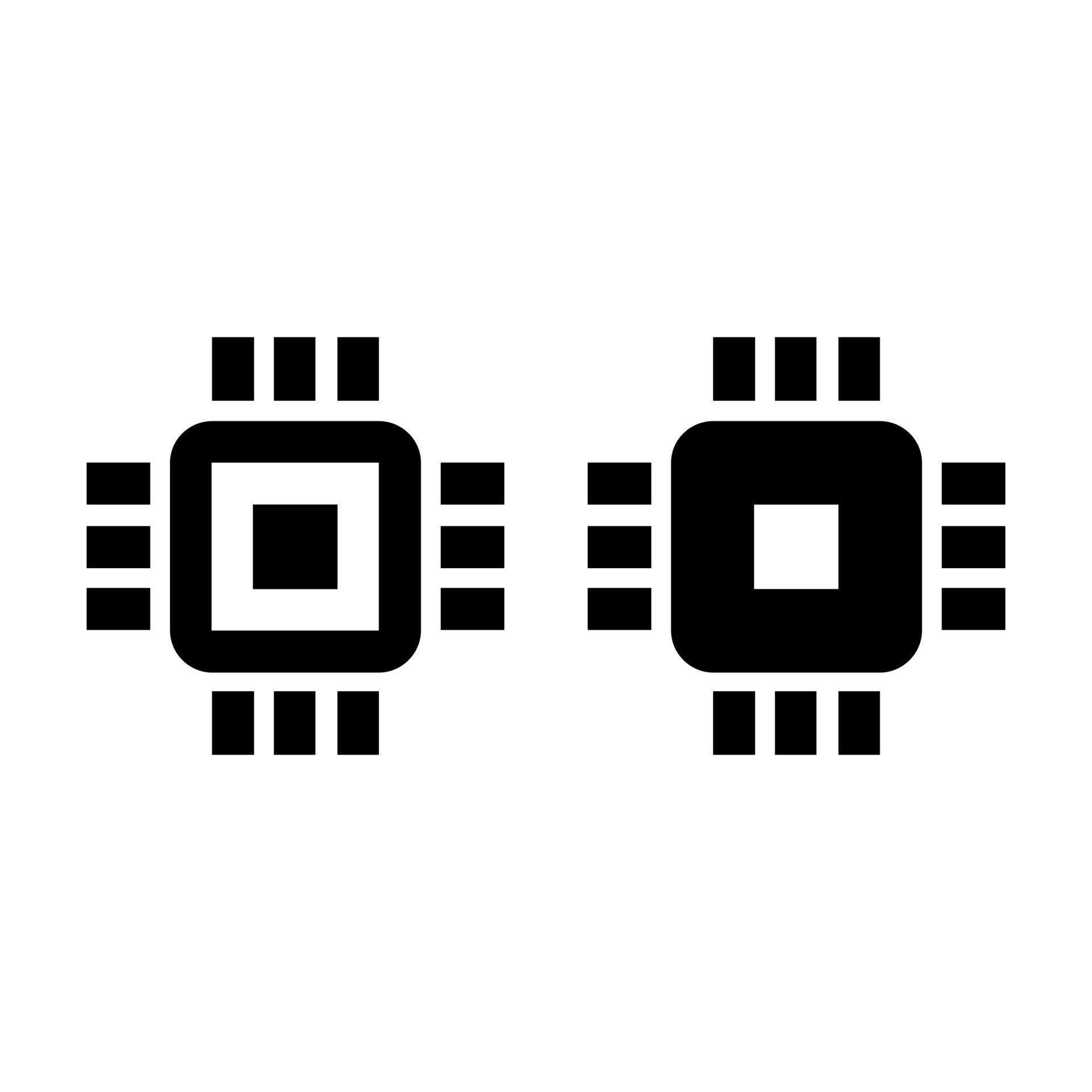 Processor CPU Chip Technology Icon Set 80918549 Vector Art at Vecteezy