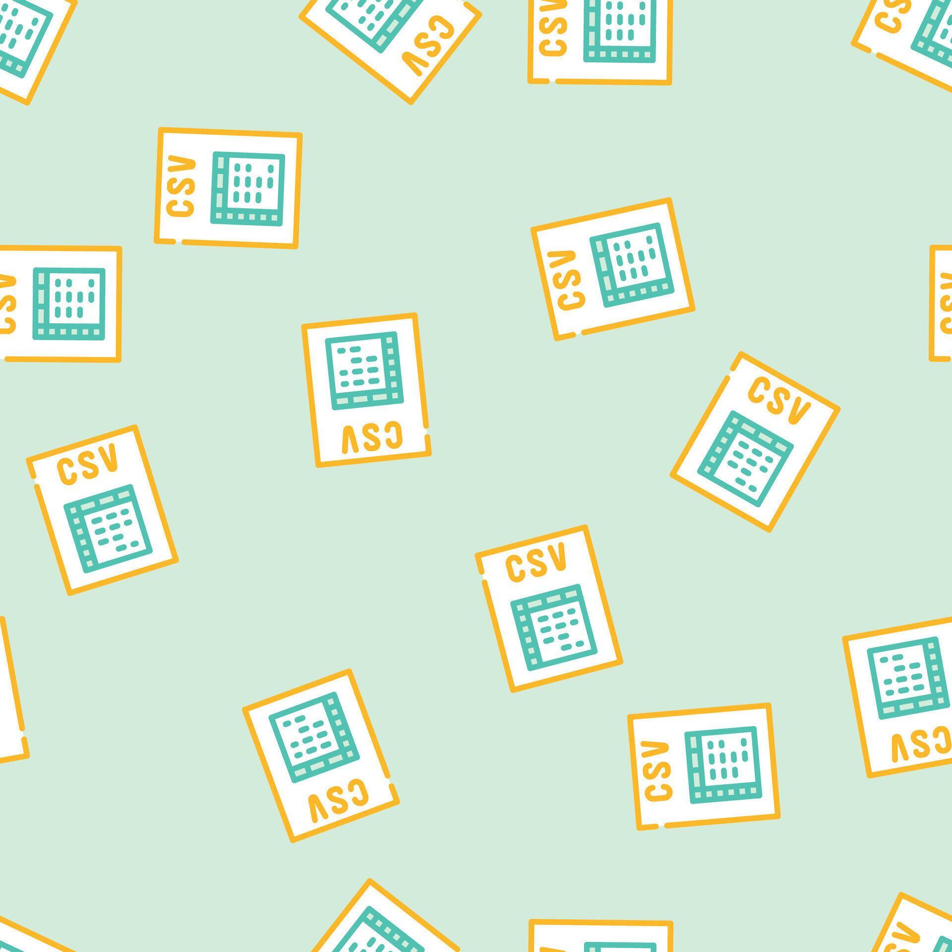 csv file format document seamless pattern 81059394 Vector Art at Vecteezy