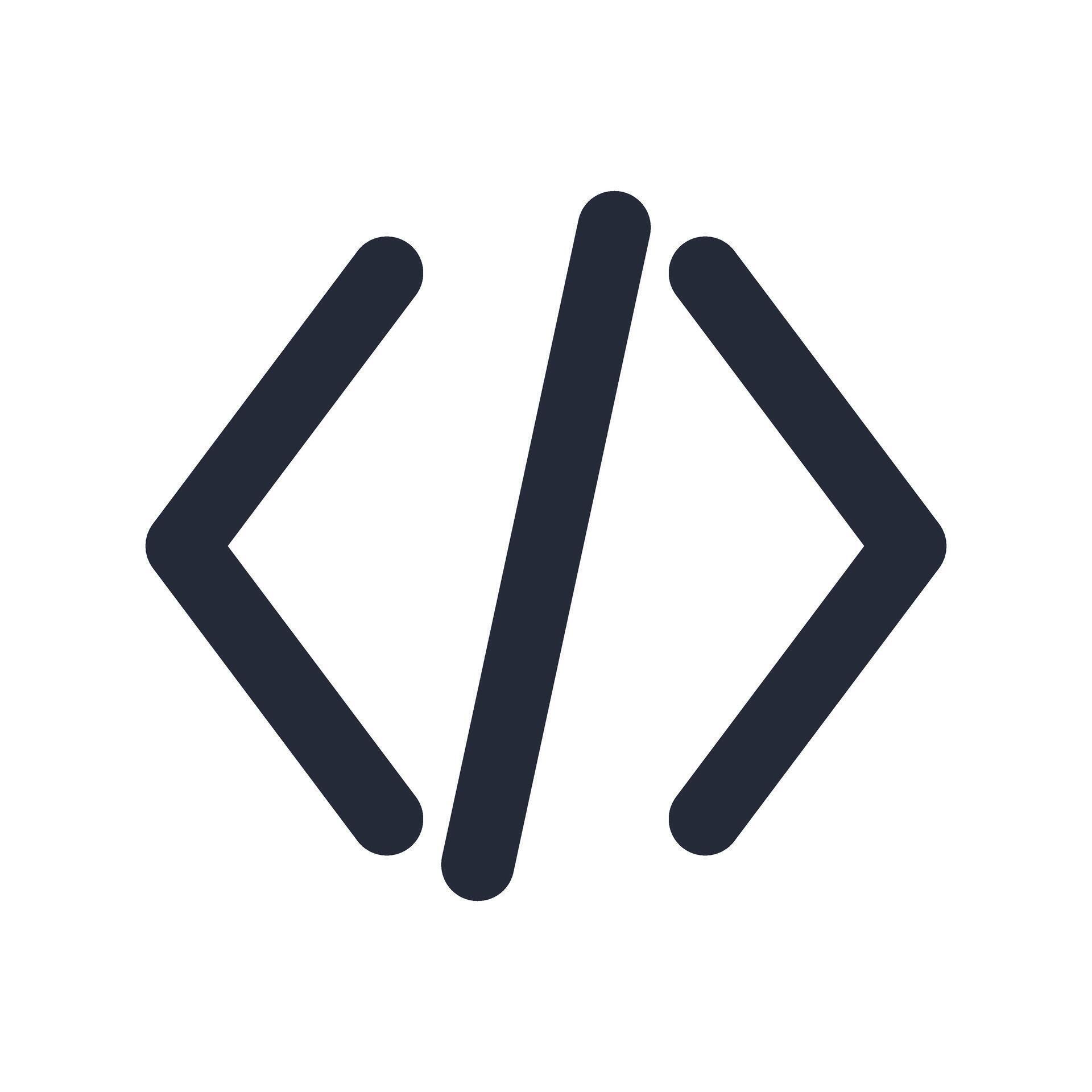 Code brackets line icon, programming software development outline ...