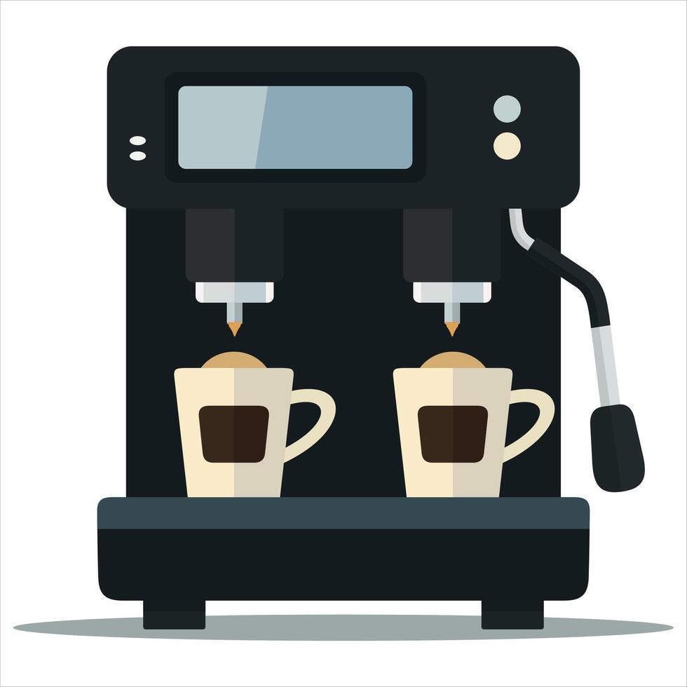 colored coffee machine icon vector
