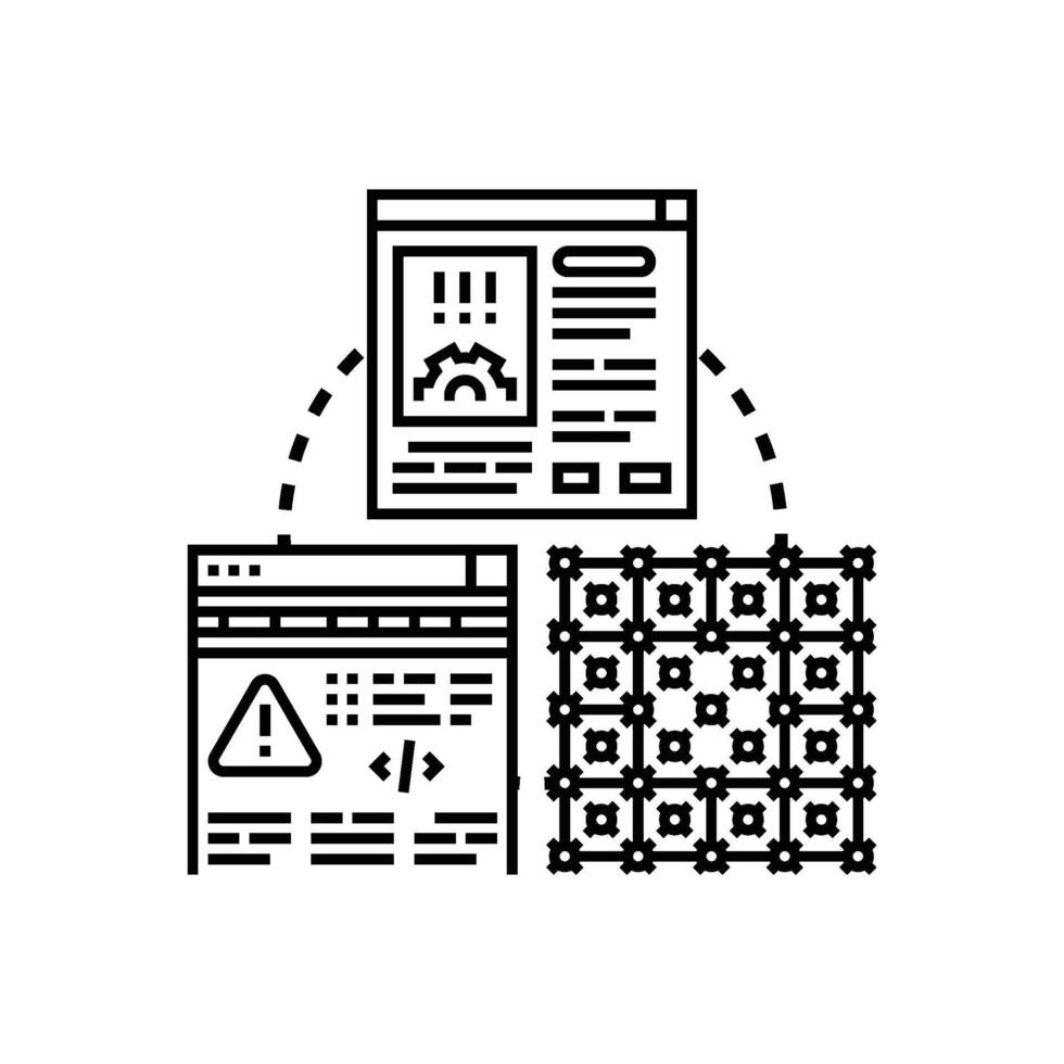 Error correction log for data debugging concept vector