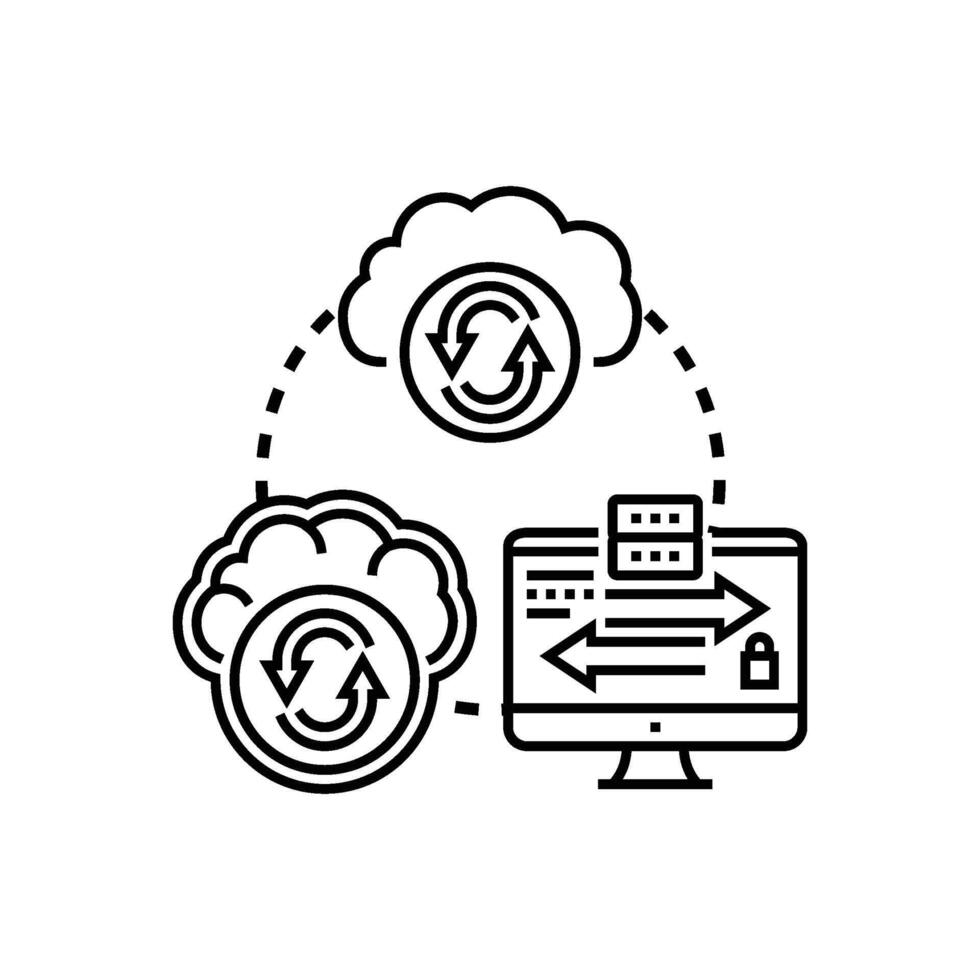 Mutual data types synchronization across cloud computing network vector