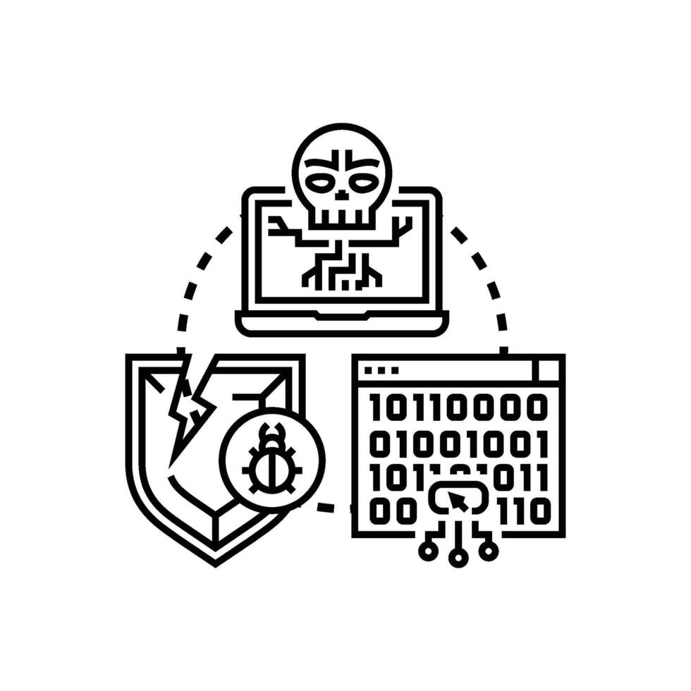 set. Interception proxy attack hijacking network security system vector