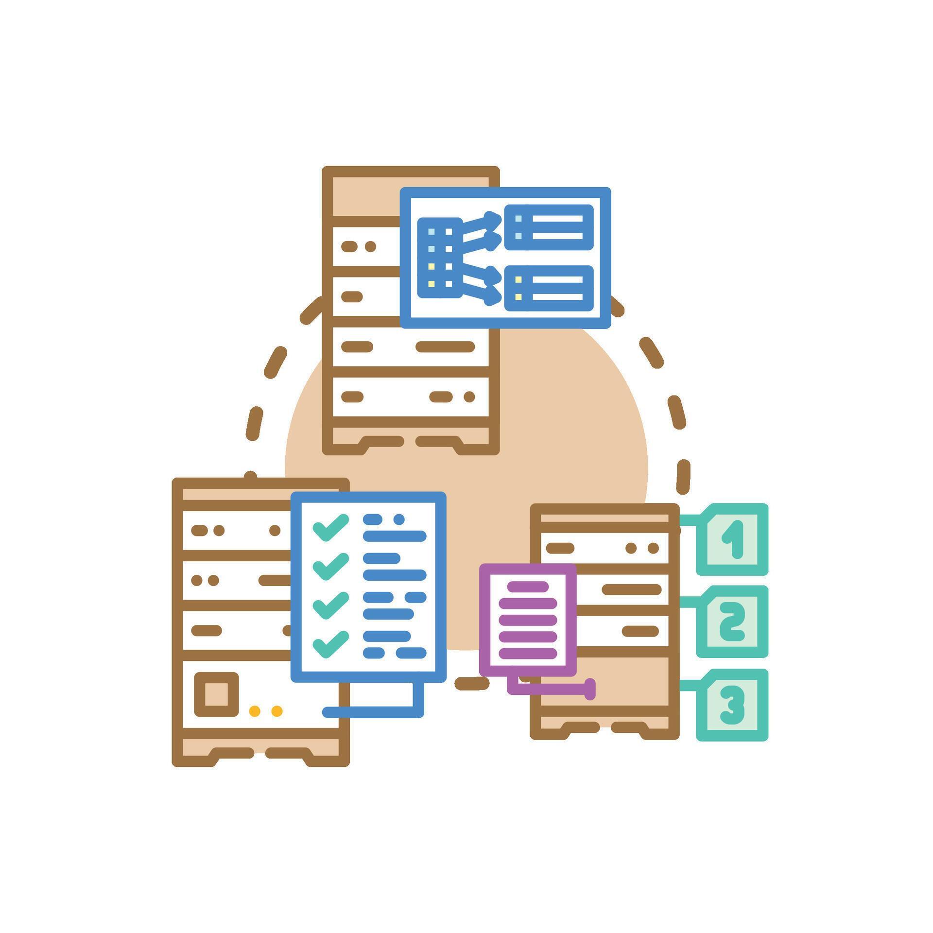 Sql database system concept icon illustration 84834008 Vector Art at ...