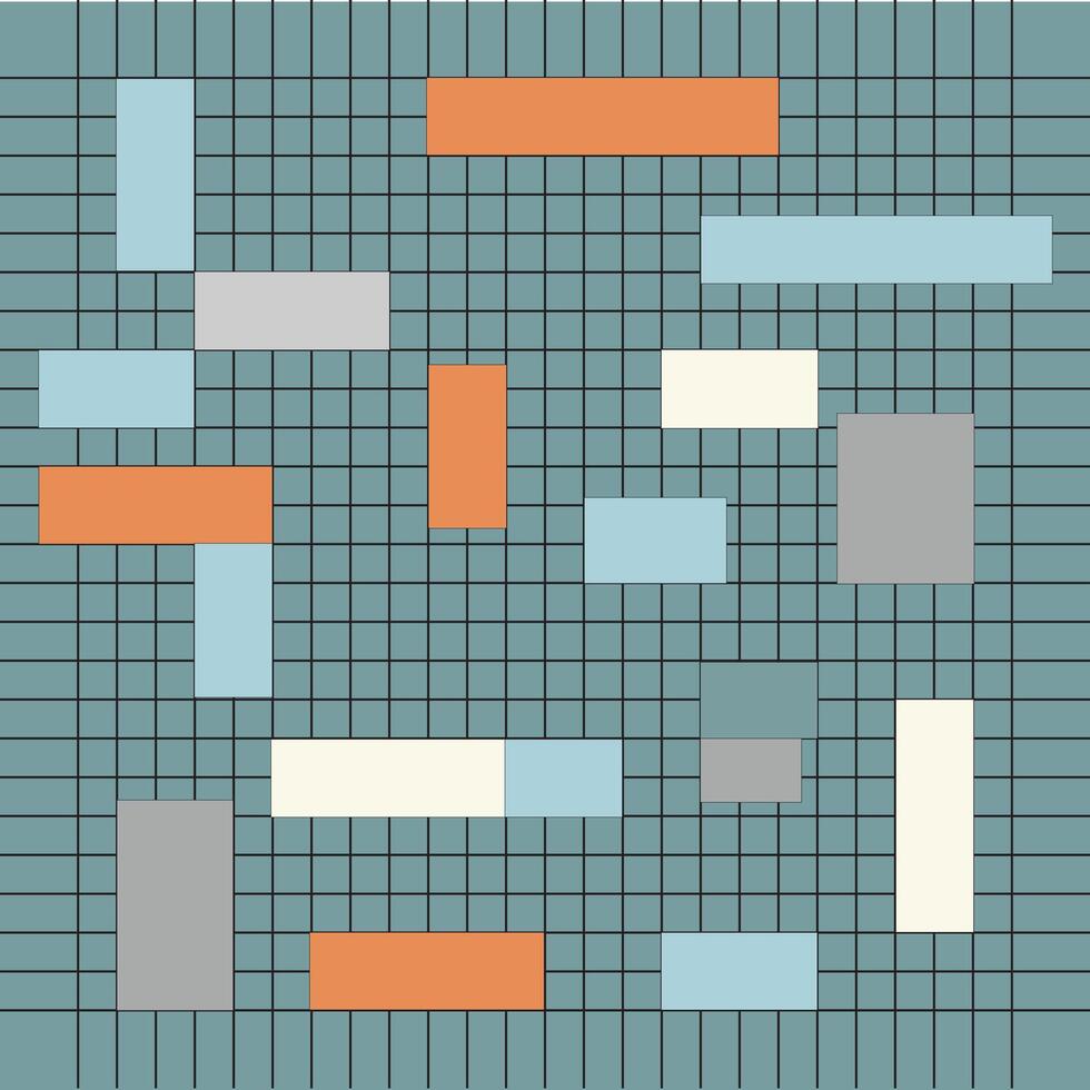 Geometric Multicolor Rectangular Composition Background vector