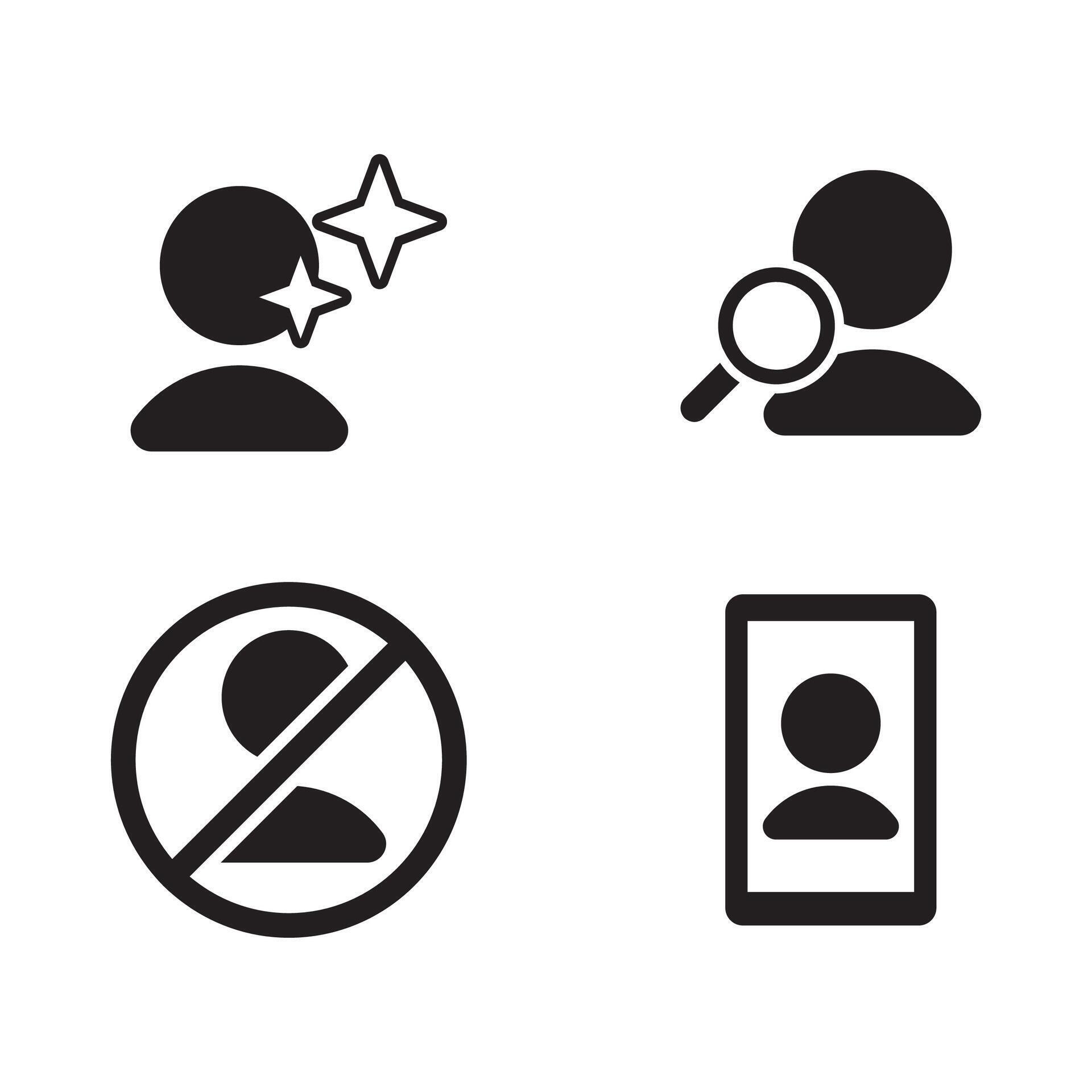 Essential User Profile Solid Icon Set 87746175 Vector Art at Vecteezy