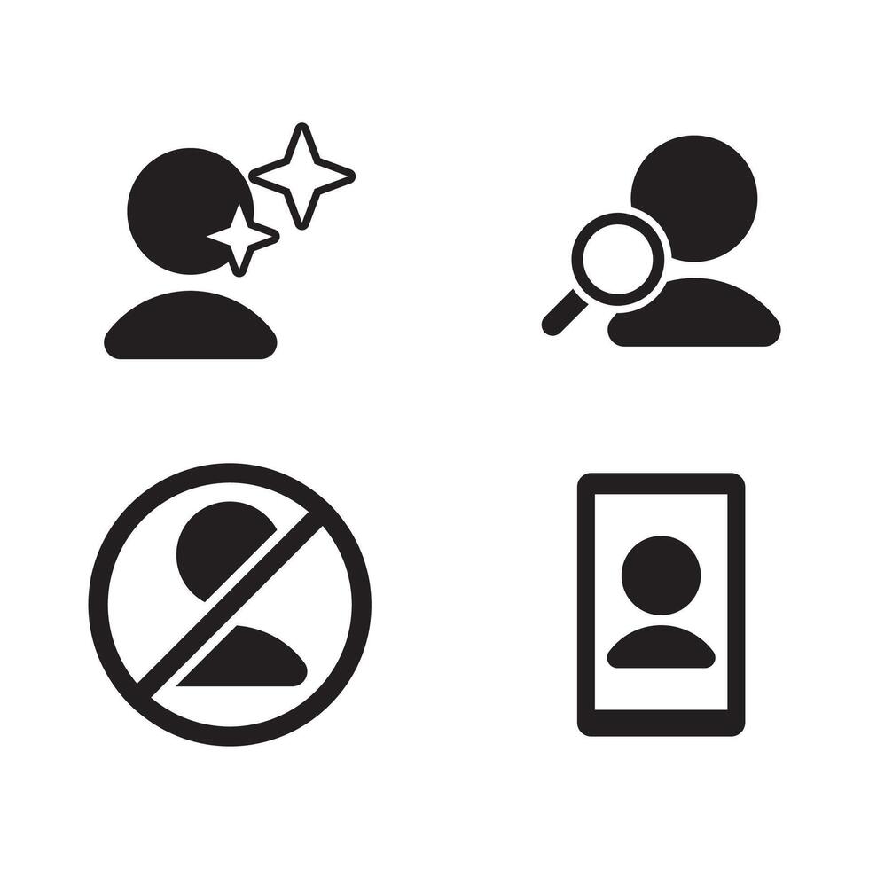 Essential User Profile Solid Icon Set 87746175 Vector Art at Vecteezy