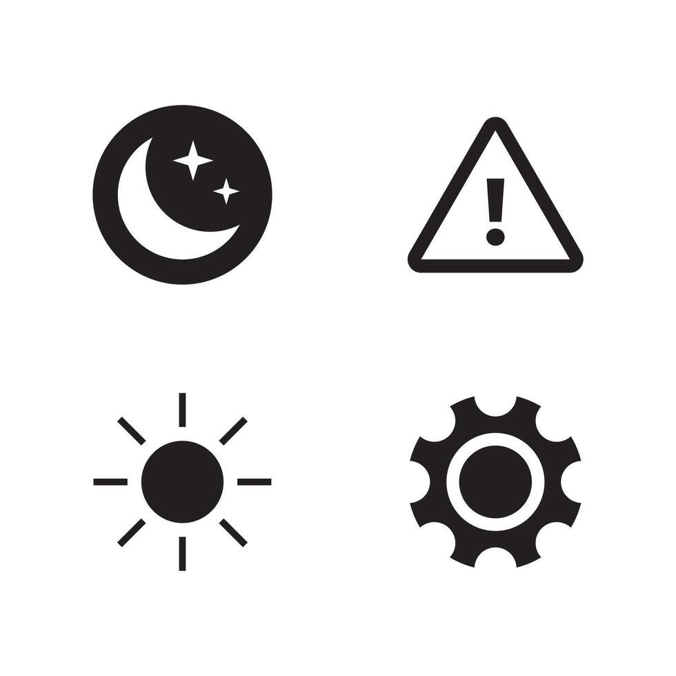 Solid Basic Application System Settings Alert Icons 87746237 Vector Art ...