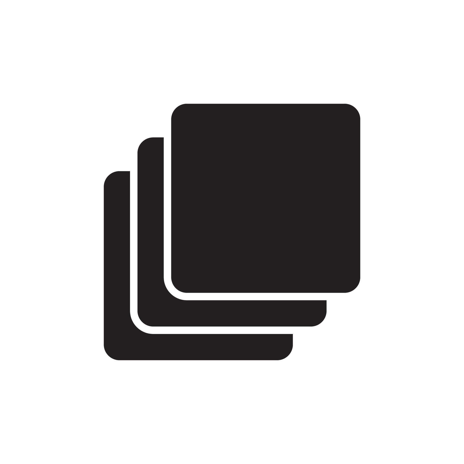 Solid Multiple Layers Object Icon for Interface Design 87746303 Vector ...