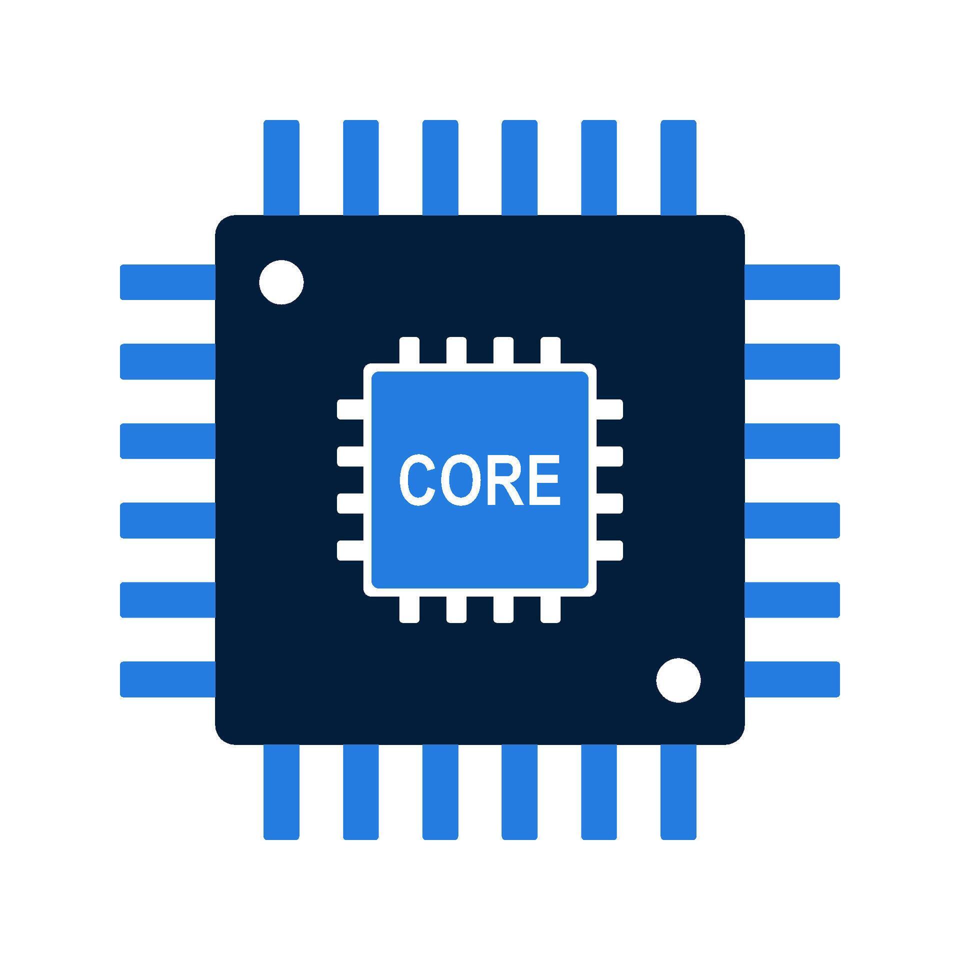 Central Processing Unit Microchip with Core Label. 88176216 Vector Art ...