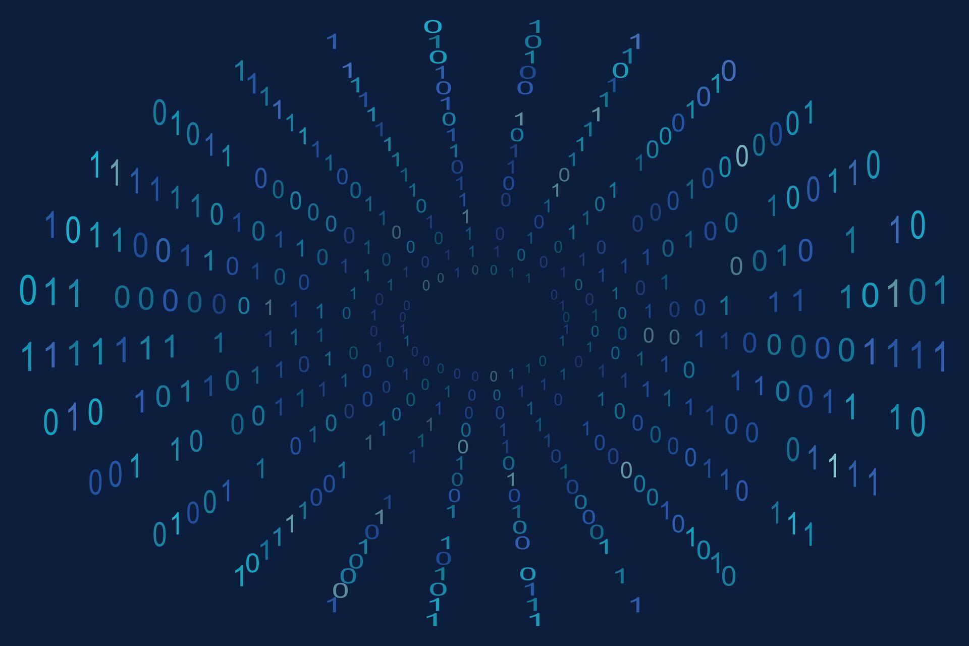 Futuristic Binary Code Digital Data Tunnel Background 88414629 Vector ...