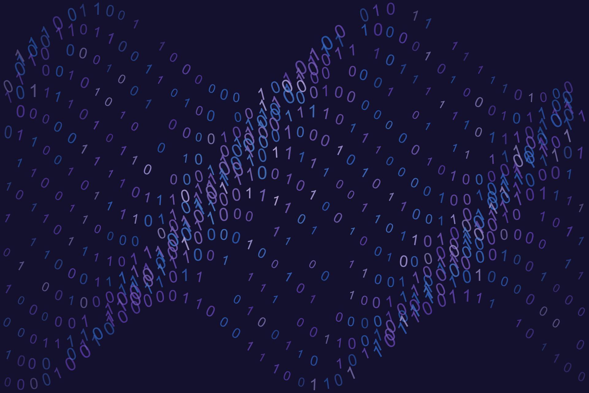 Neon Violet Binary Code Streaming Technology Background 88414640 Vector ...