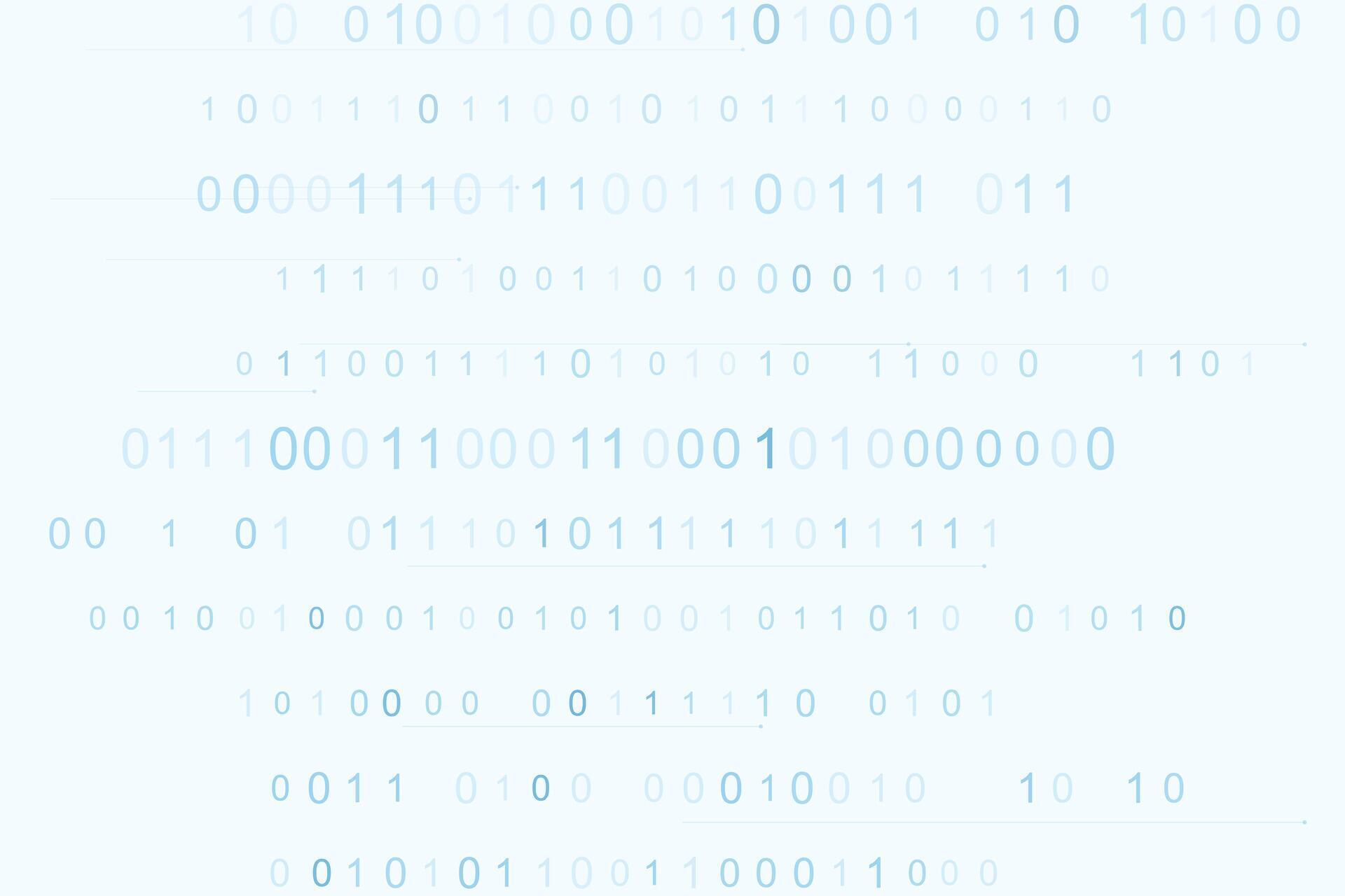 Floating Binary Data Rows Futuristic Code Background 88414685 Vector ...