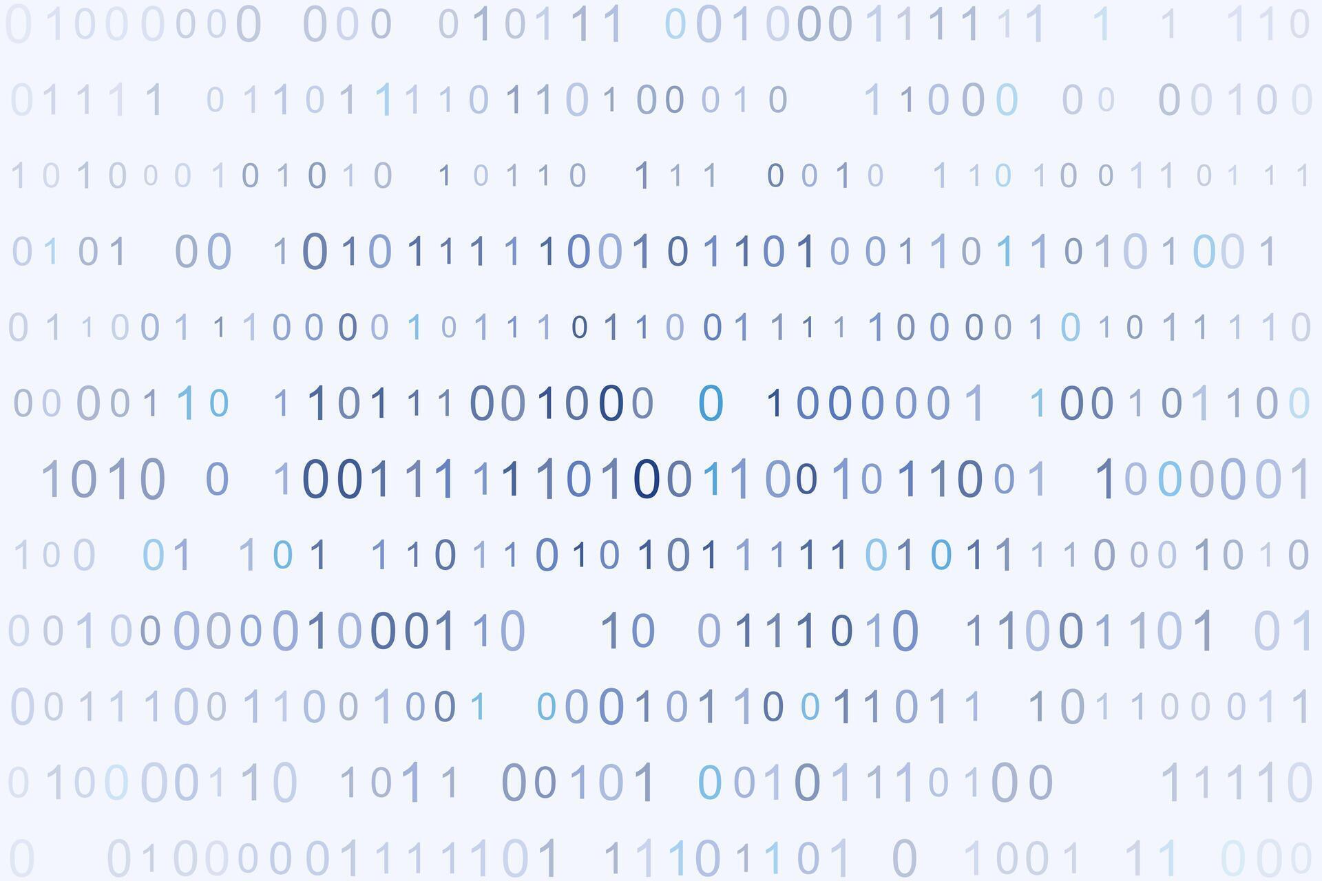 Central Binary Code Focus Futuristic Data Background 88414689 Vector ...